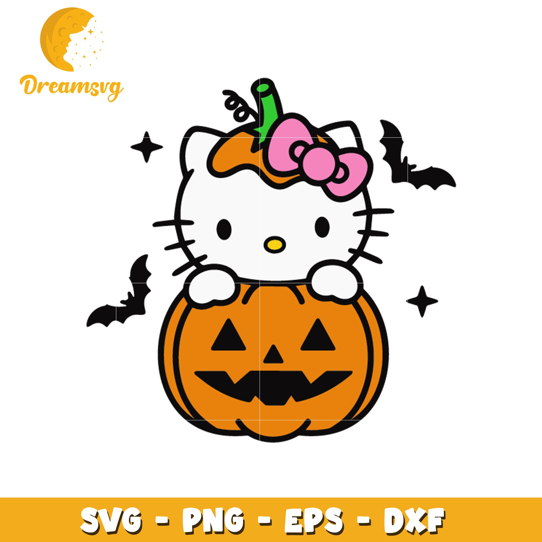 Halloween hello kitty pumpkin svg, halloween cosplay svg