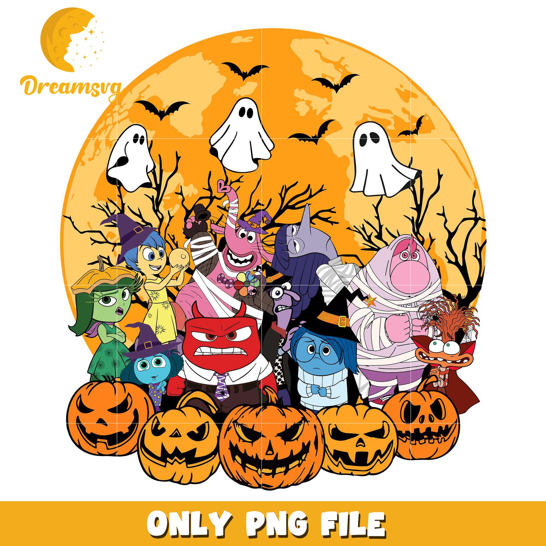 Halloween in side out characters png, halloween games​​ png, halloween cookies​ png