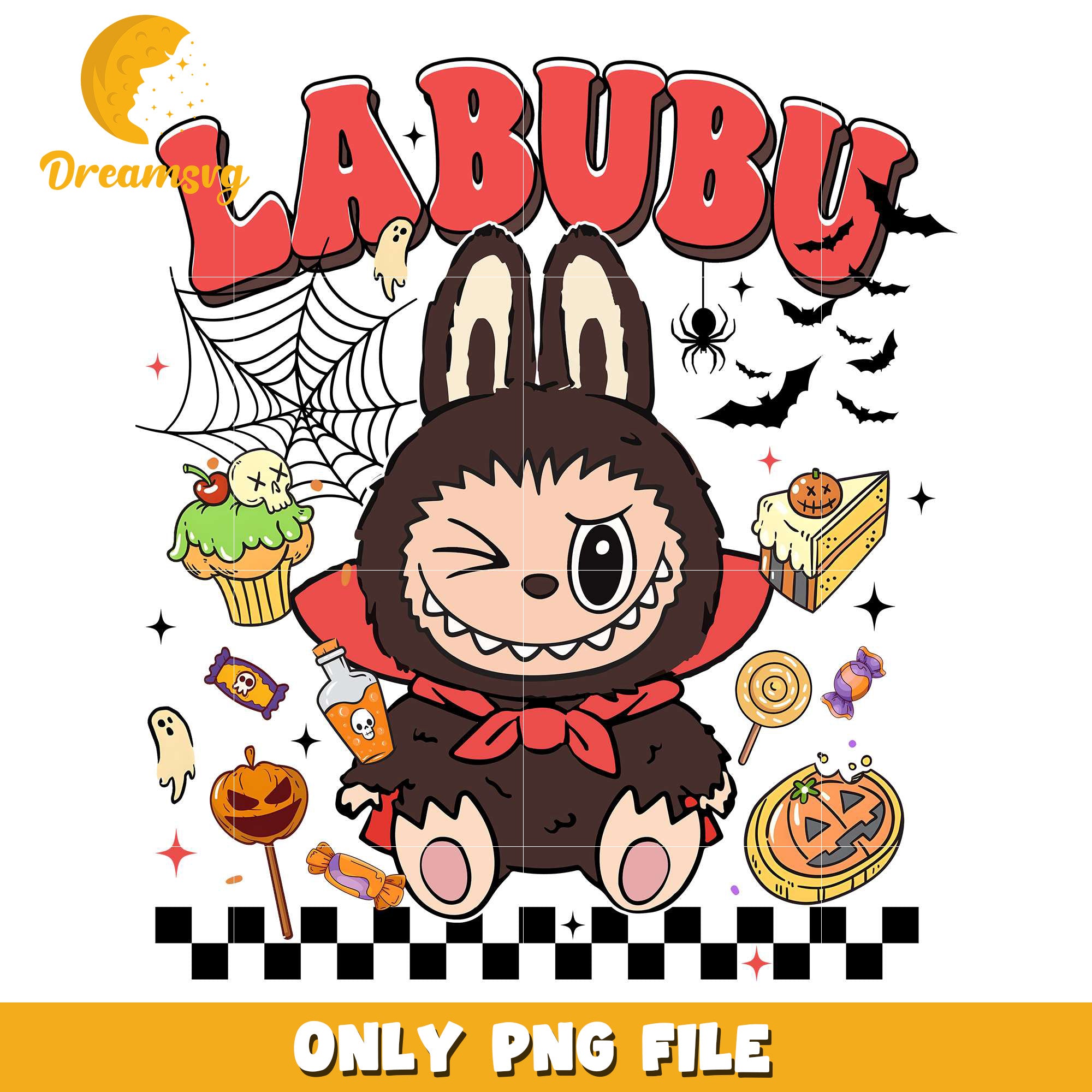 Halloween labubu png, halloween wallpaper​​ png, halloween decorations​ png