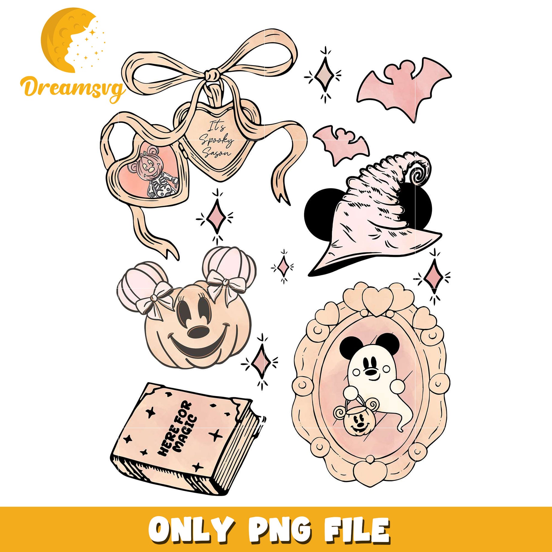 Halloween magic things png, spooky halloween​​​​ png, fall season png