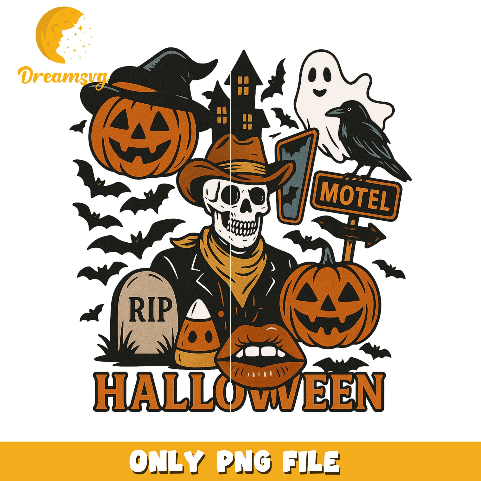 Halloween motel png, halloween png, halloween vacation png