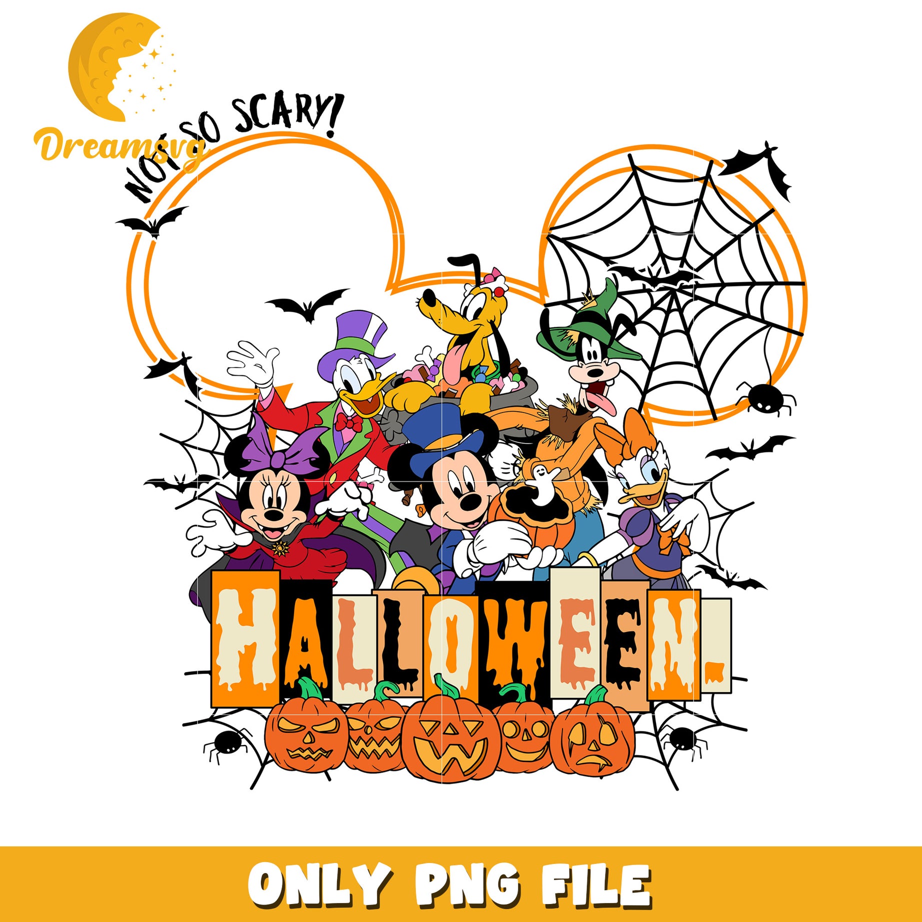 Halloween not to scary png, halloween cartoon png, halloween characters png