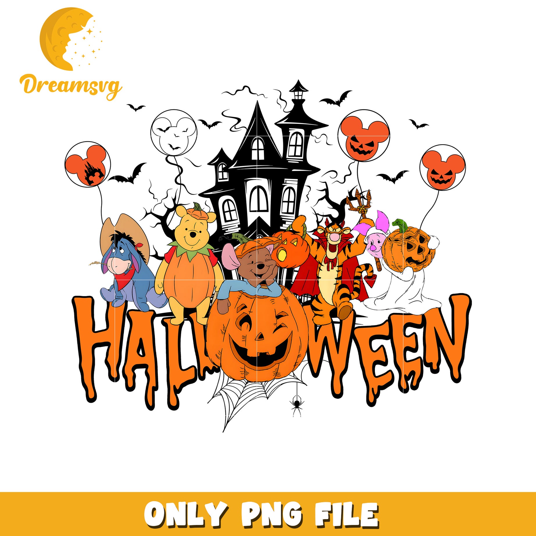 Halloween pooh and friends png, halloween toys png, halloween characters png