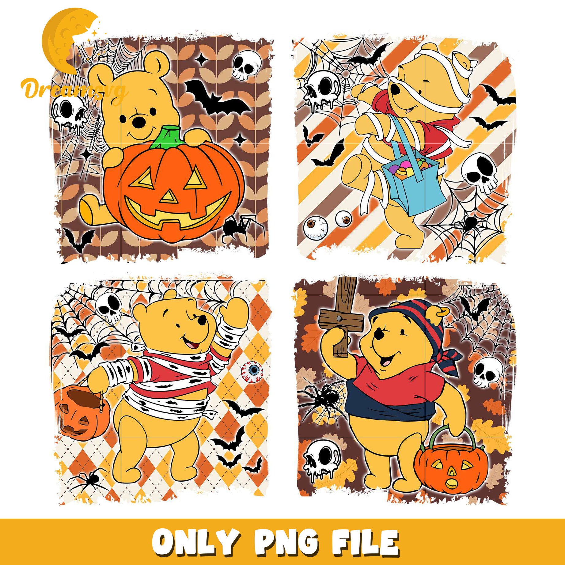 Halloween pooh png, halloween cartoons​ png, halloween movies​ png