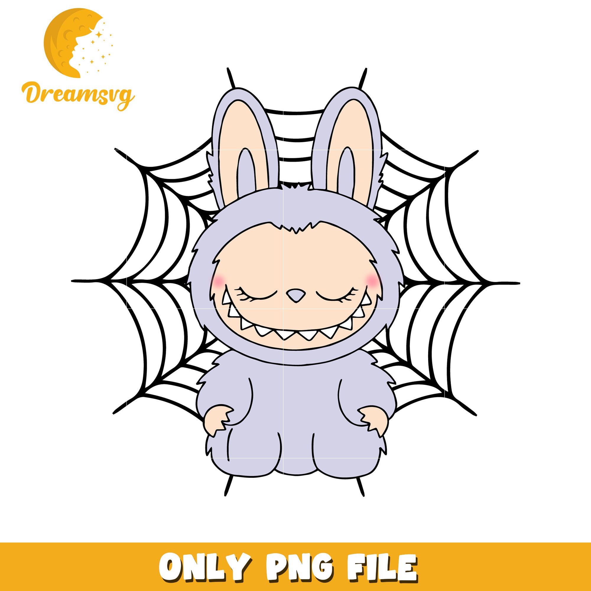 Halloween purple labubu design png, trick or treat  png, halloween pumpkin png