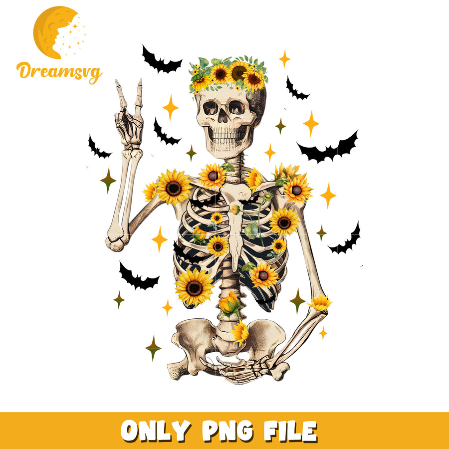 Halloween skeleton png, halloween decor png, halloween season​ png