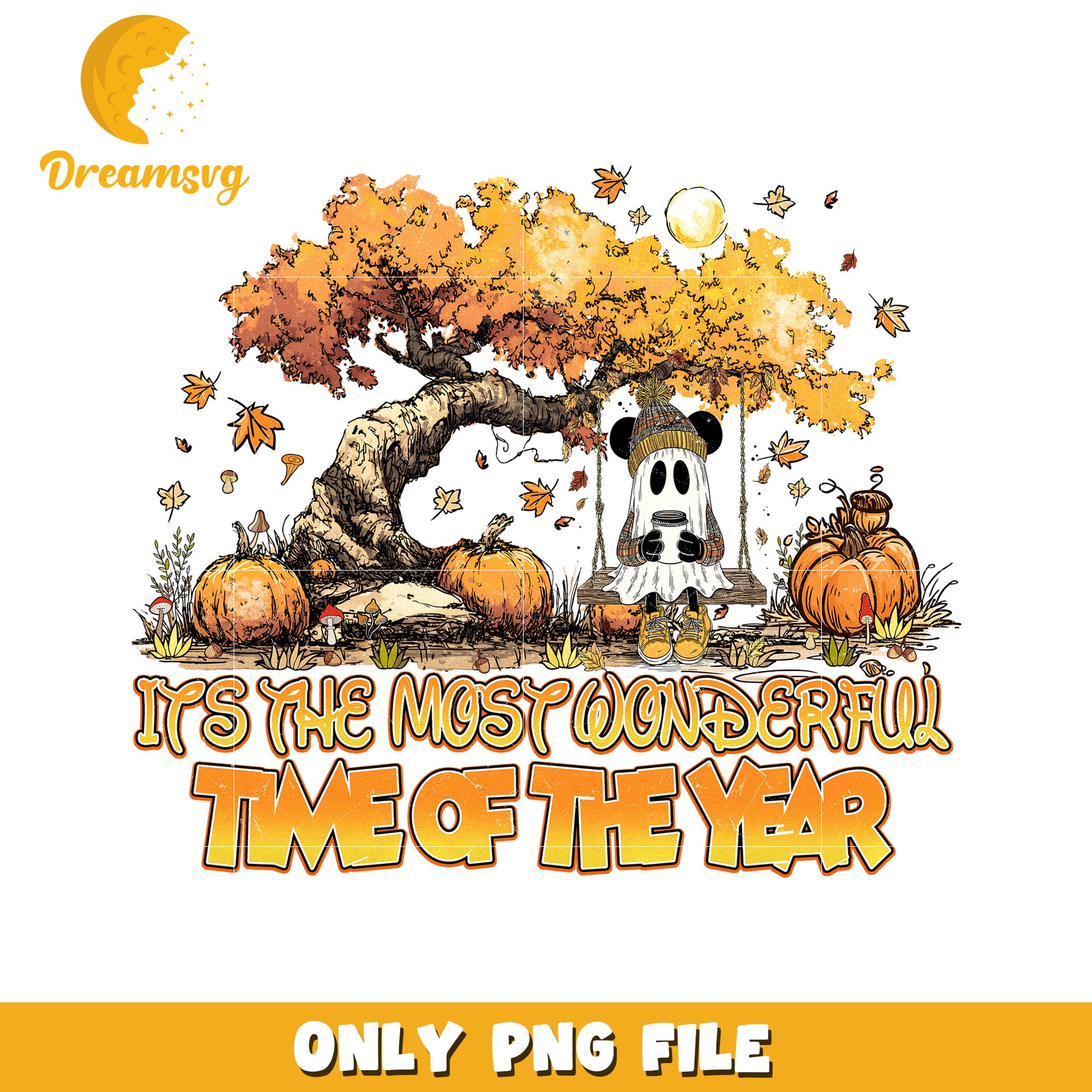 Halloween the most wonderfull time of the year design png, halloween cartoons png, spirit halloween png
