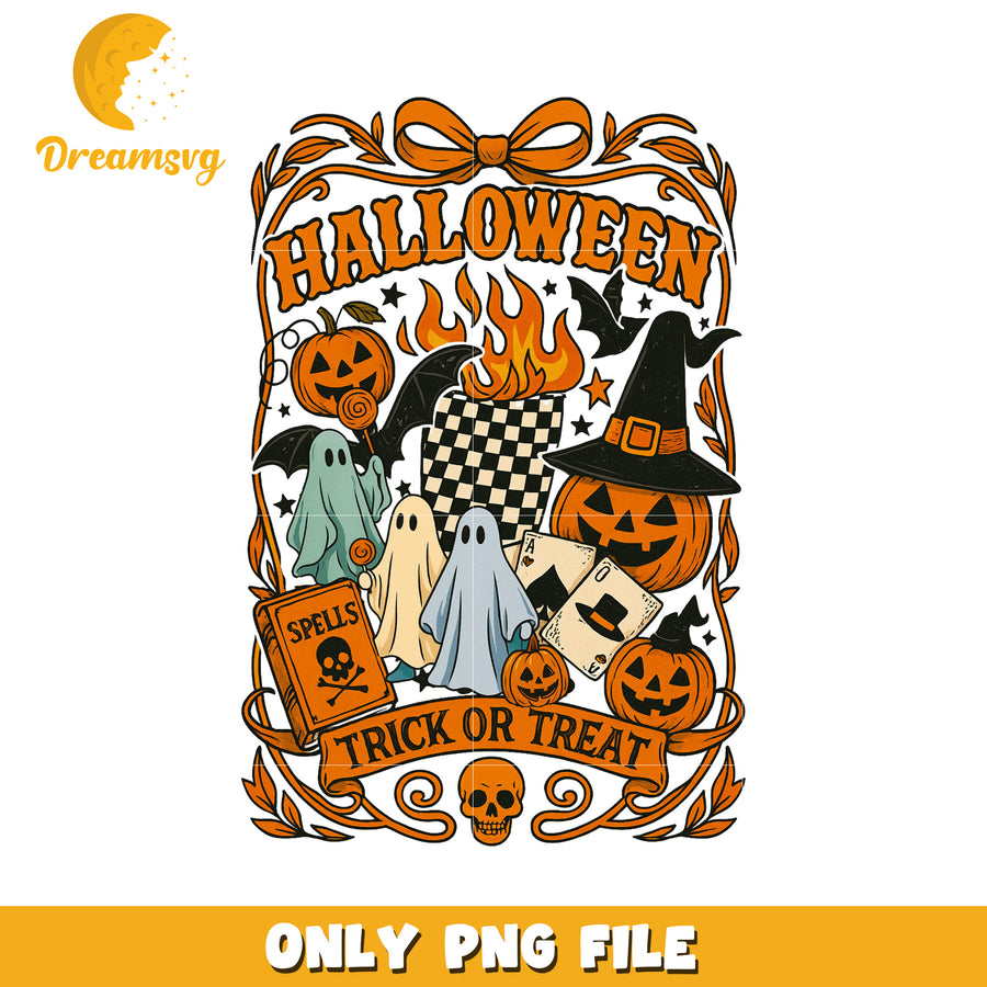 Halloween trick or treat png, halloween png, halloween vacation png