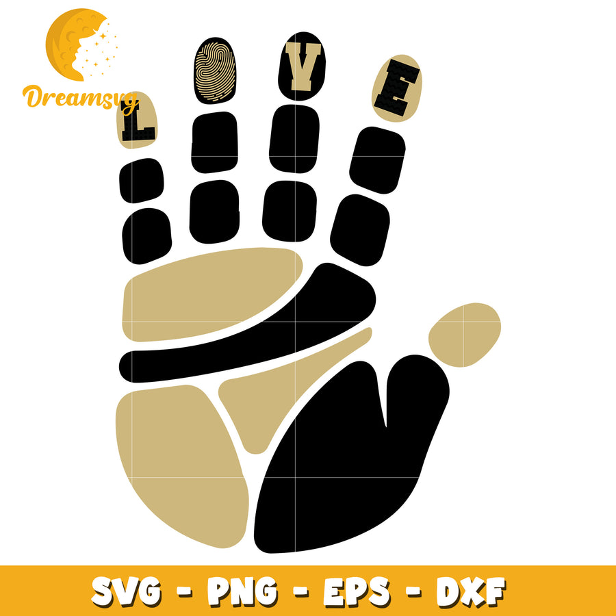 Handprint Love SVG Design for Crafting and Decorations