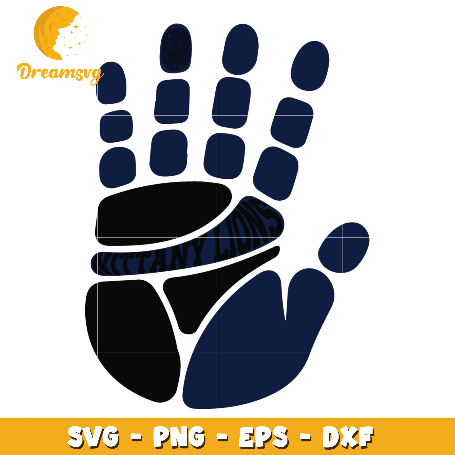 Handprint SVG Cut File Lions Design