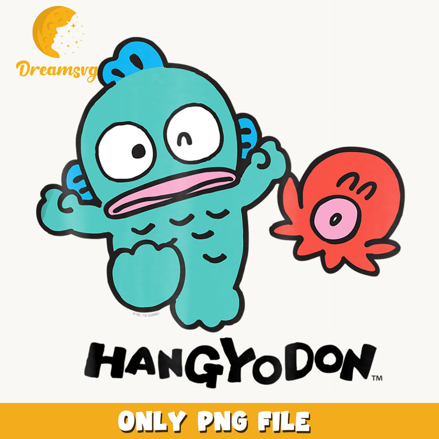 Hangyodon Sanrio Character PNG, Cute Fish Monster Design, PNG