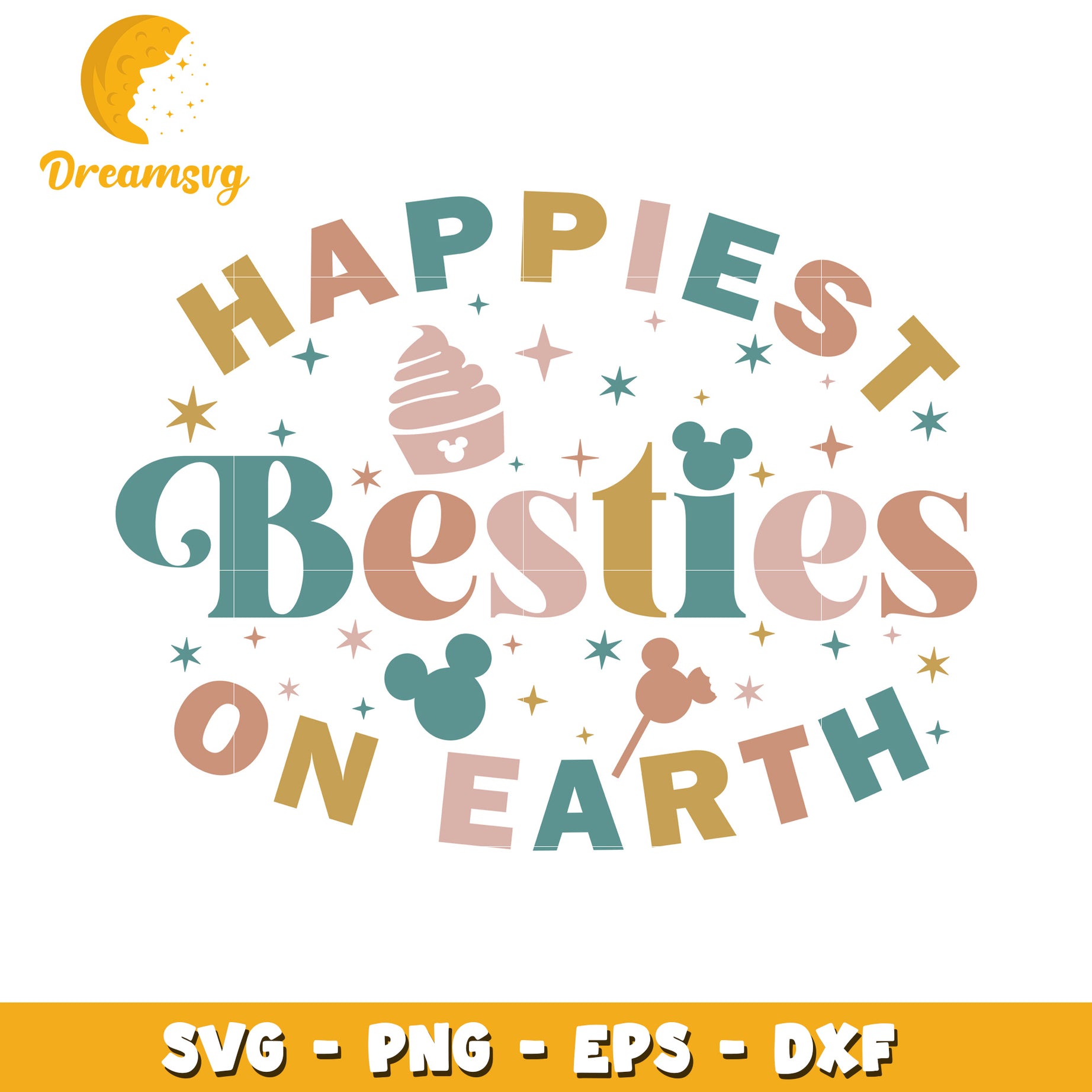 Happiest Besties SVG Cut File