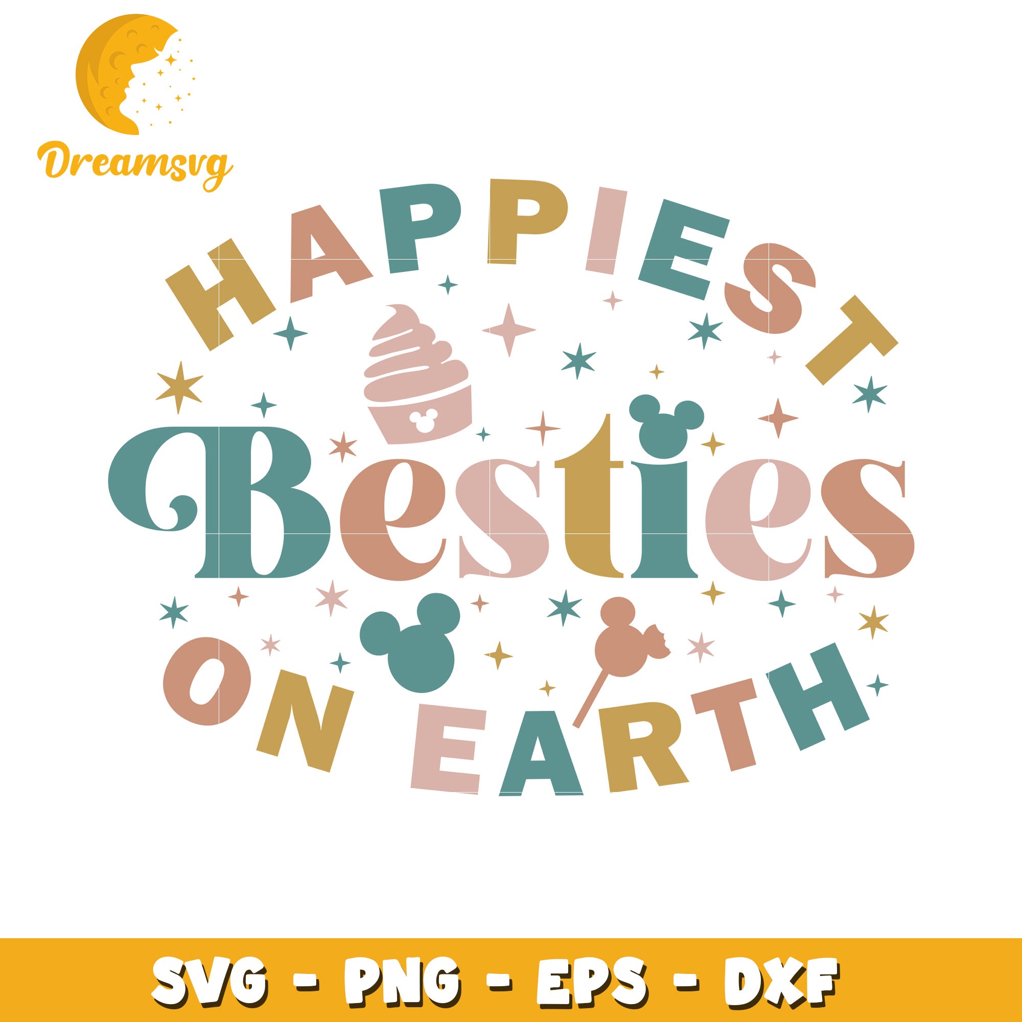 Happiest Besties SVG Cut File