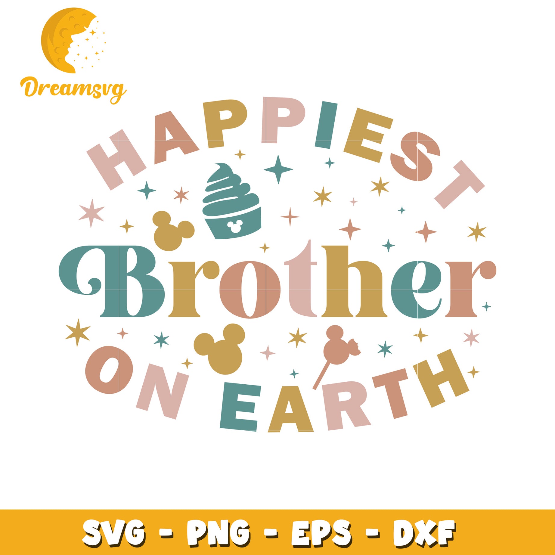 Happiest Brother on Earth SVG Digital Download for Celebration