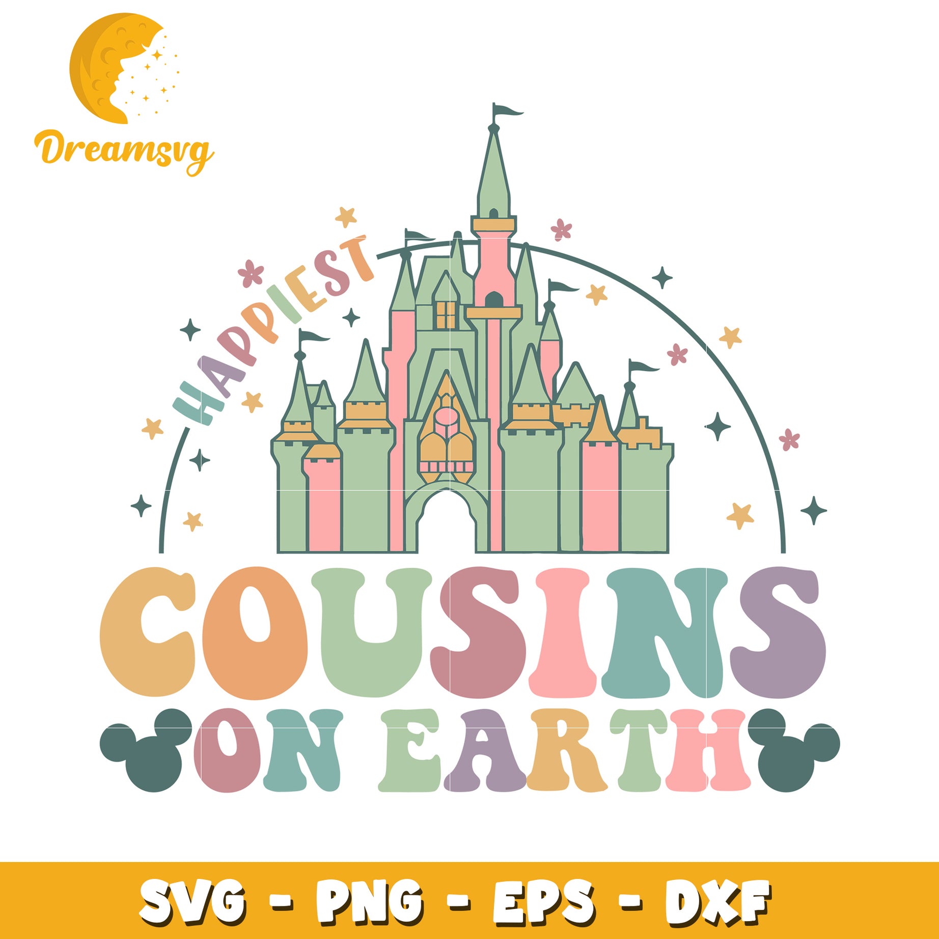 Happiest Cousins Disney Castle SVG