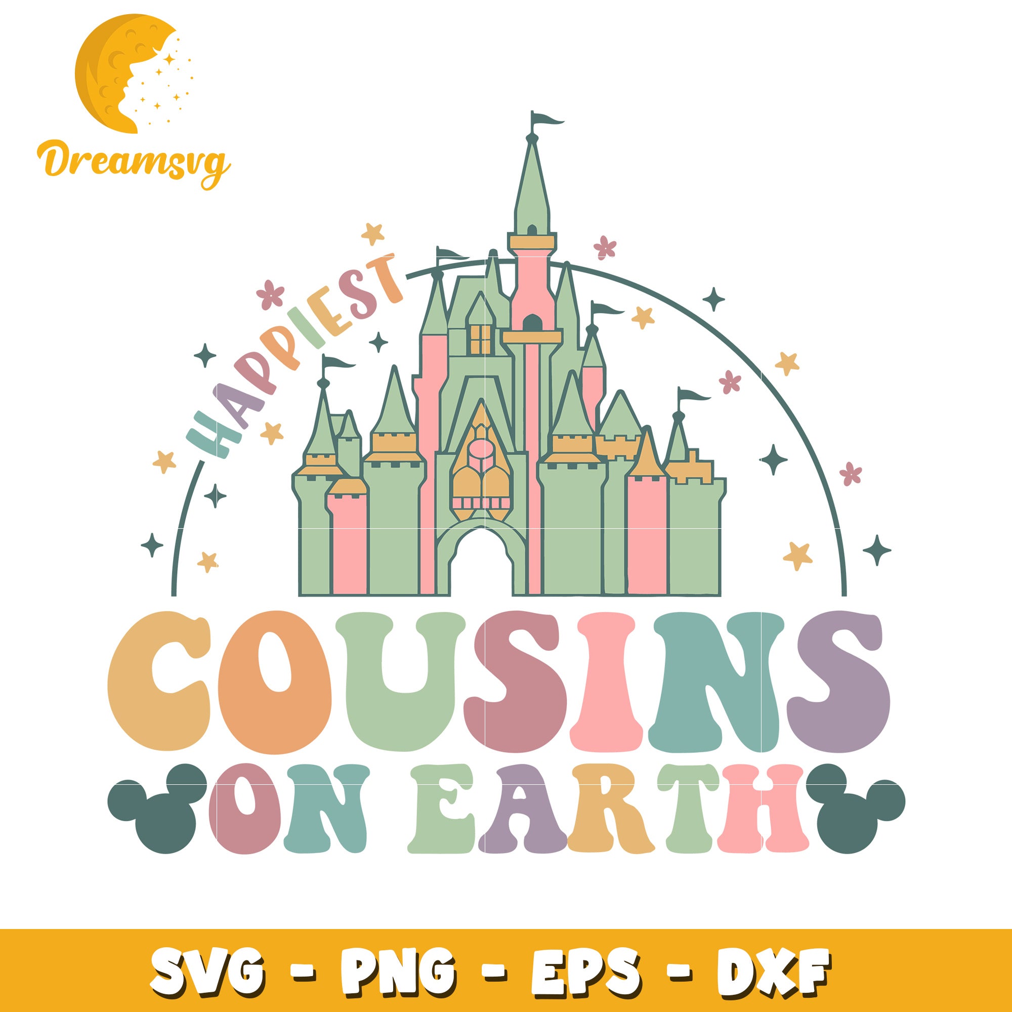 Happiest Cousins Disney Castle SVG