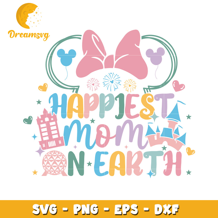 Happiest Mom on Earth SVG Design for Creative Projects and Gifts