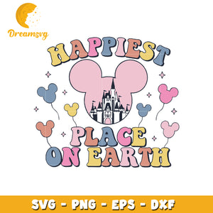 Happiest place on earth svg, disney characters svg, disney world svg