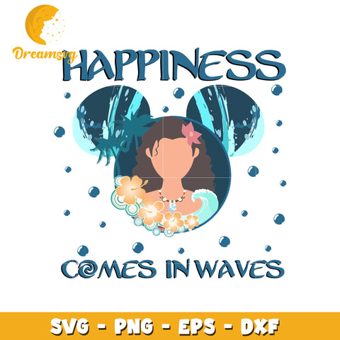 Happiness comes in waves svg, disney svg, cartoon characters svg