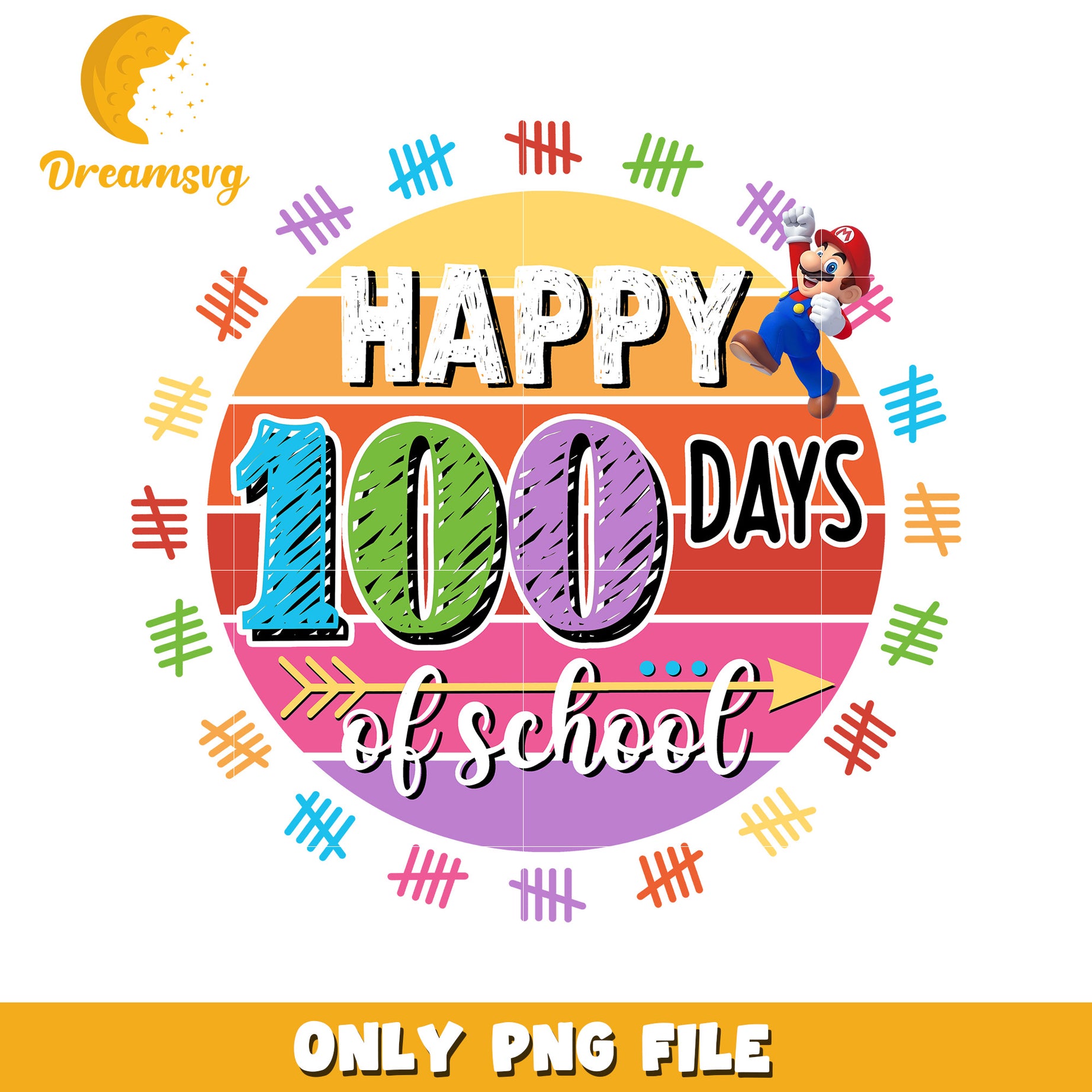 Happy 100 Days Of School PNG