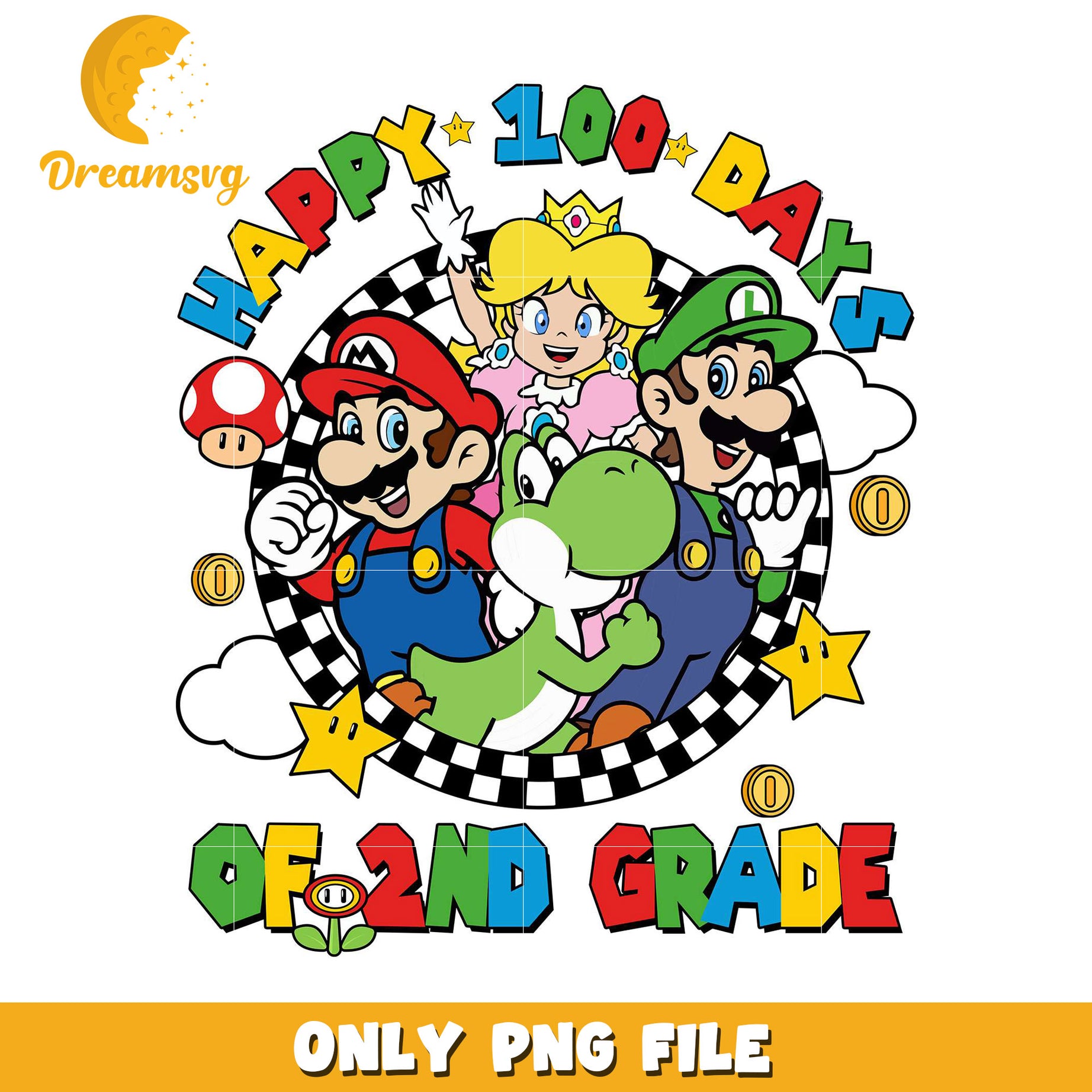 Happy 100 Days of 2nd Grade PNG Design File