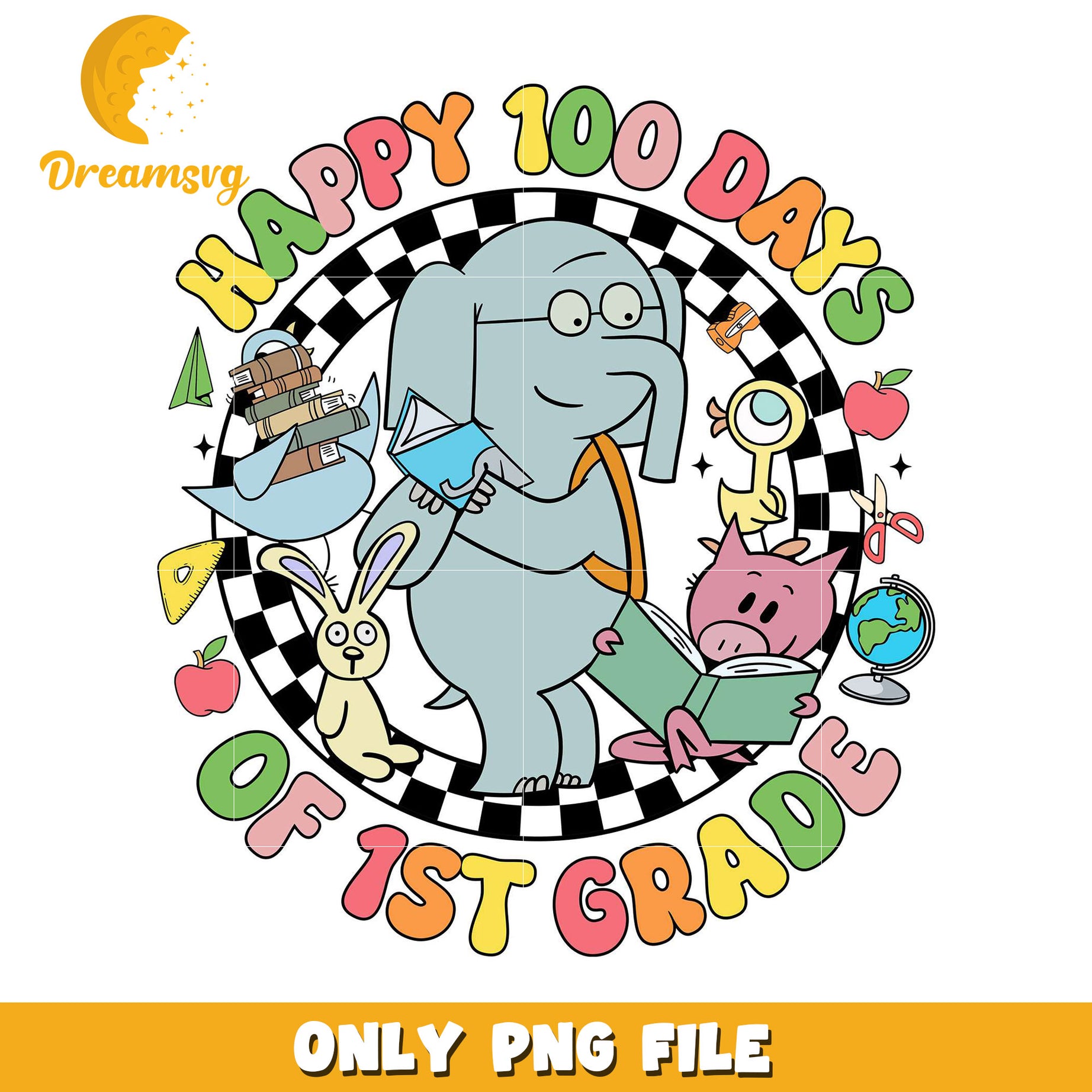 Happy 100 Days of First Grade PNG Design File