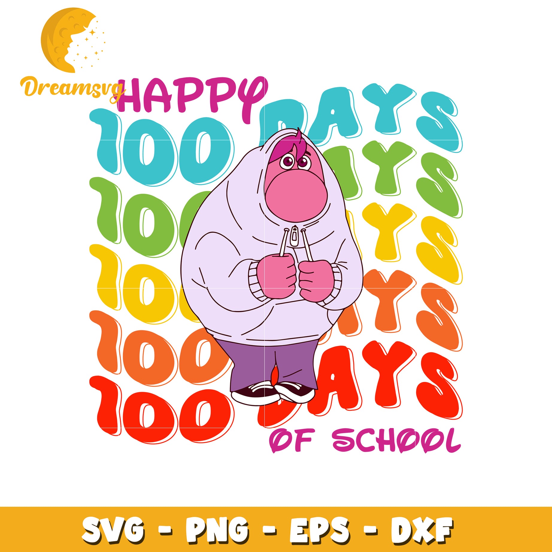 Happy 100 Days of School SVG for Fun Classroom Projects