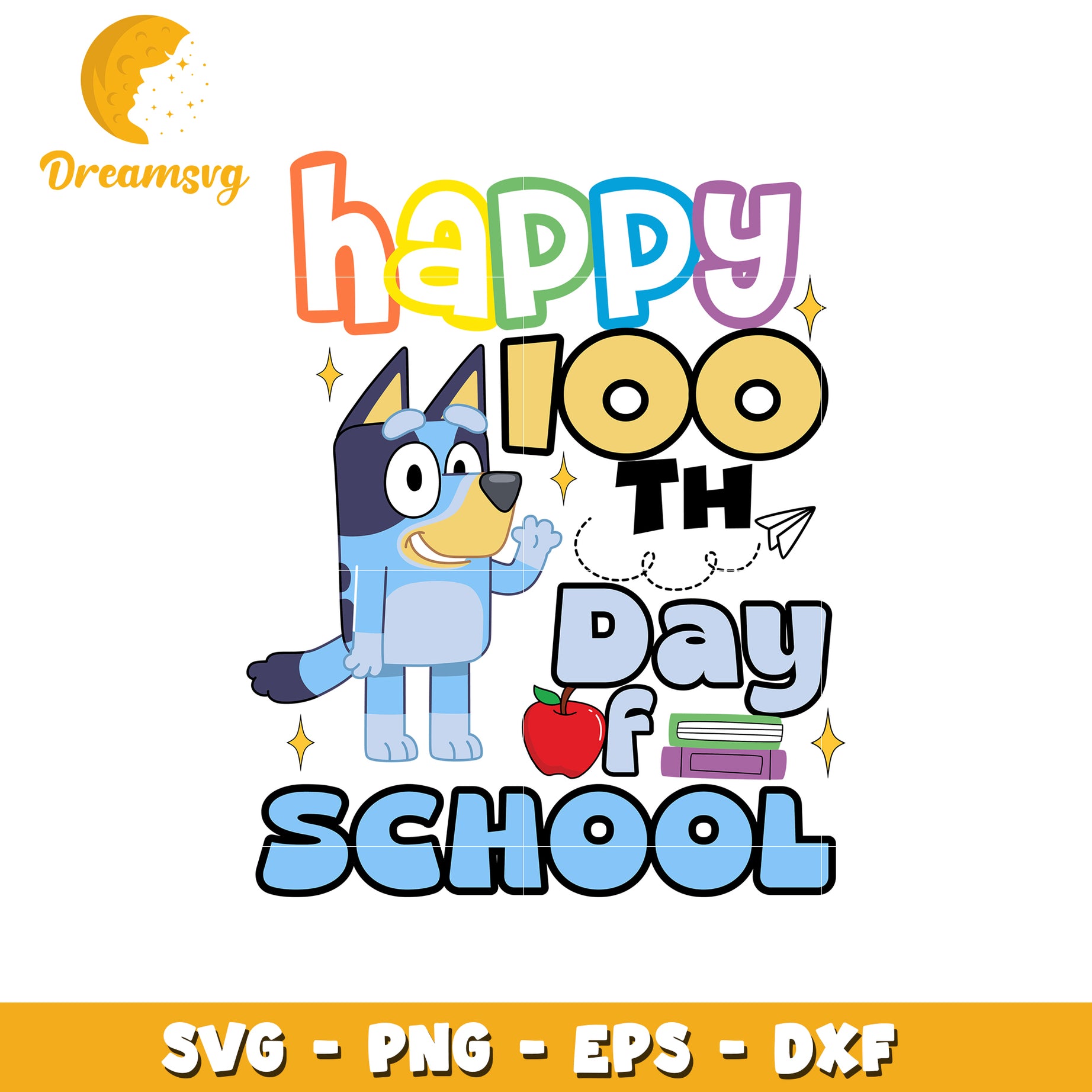 Happy 100th Day of School SVG for Fun Celebrations