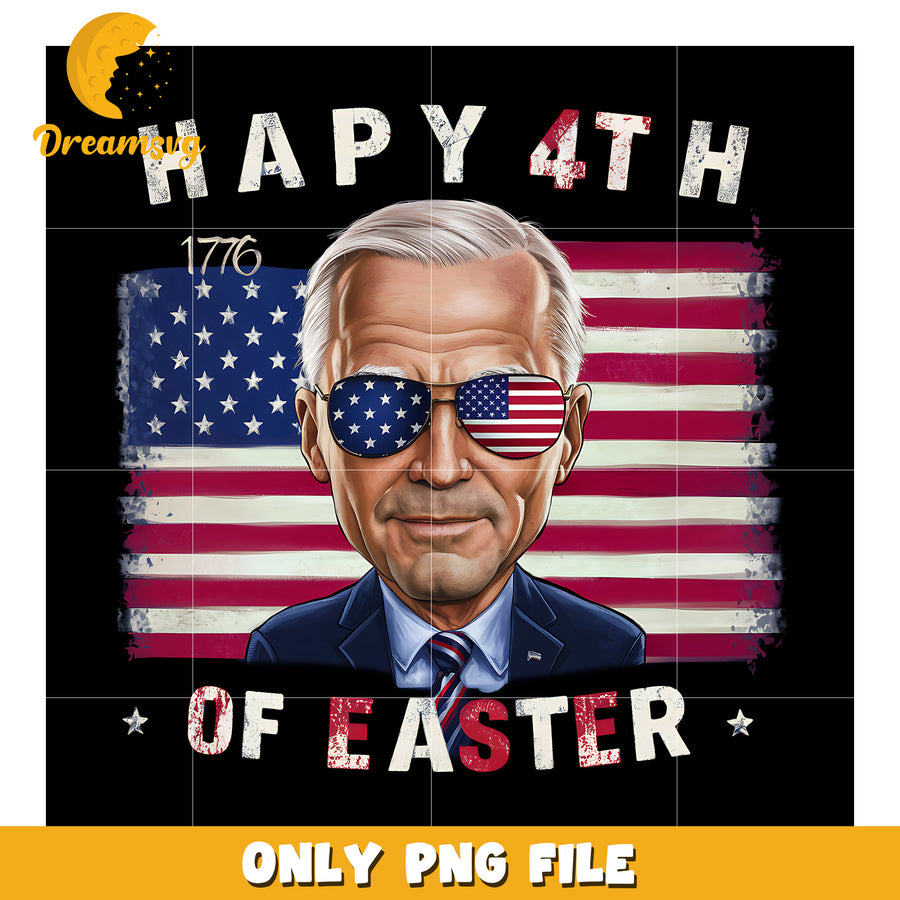 Happy 4th of easter png, easter celebration png, spring holiday png