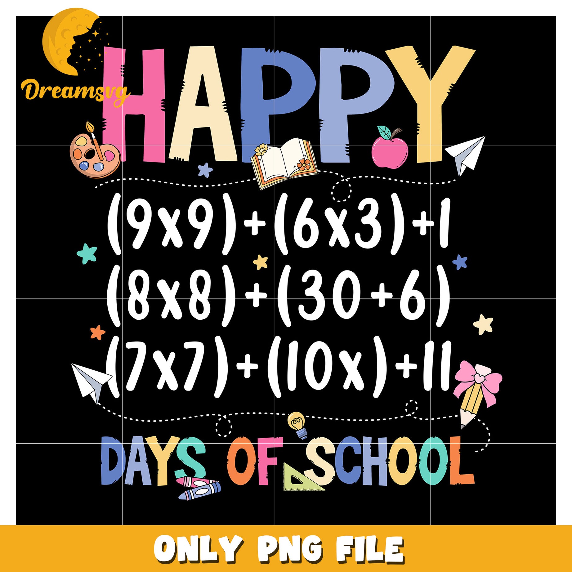 Happy Days of School PNG Design