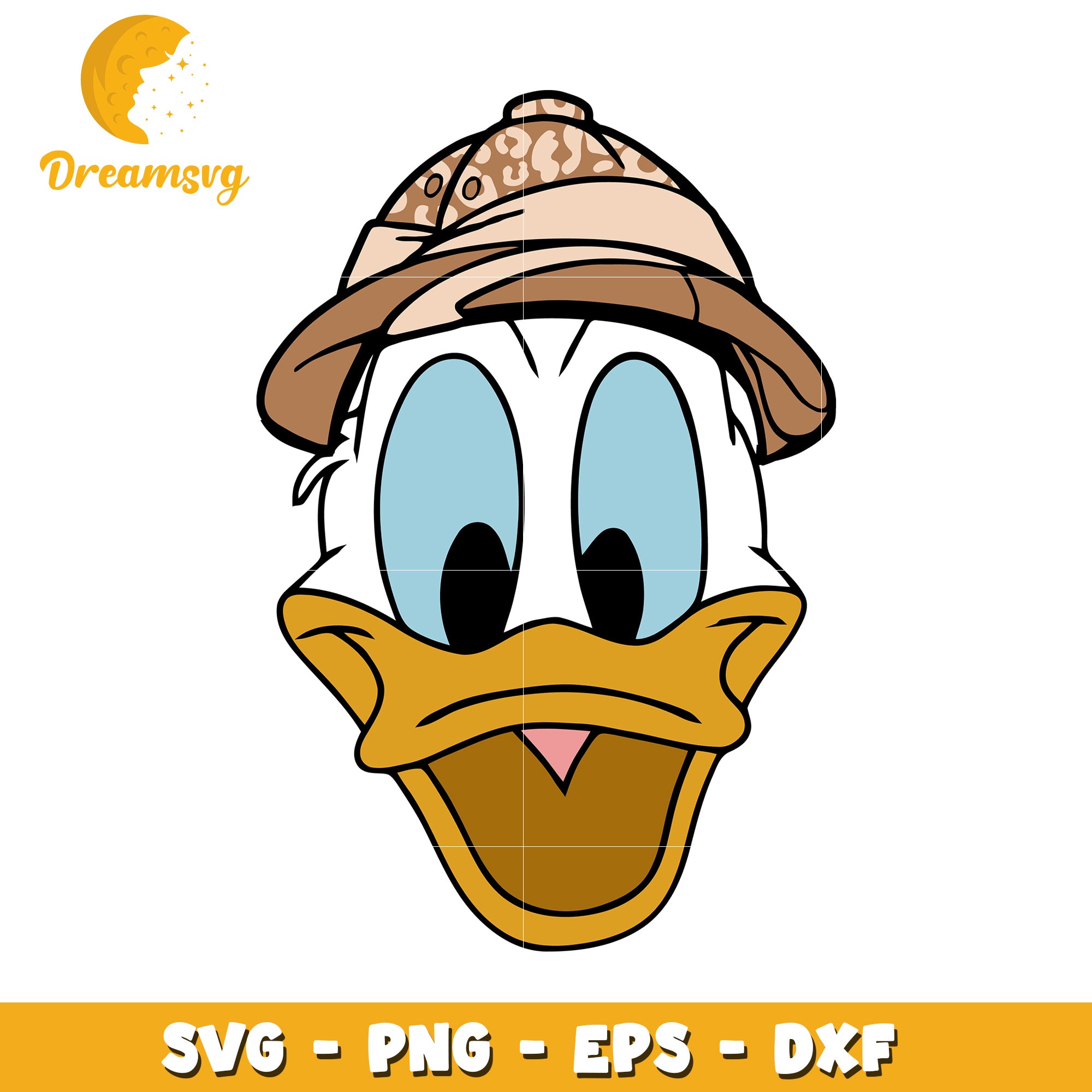 Happy Donald Duck SVG Clipart for Creative Projects and Crafts