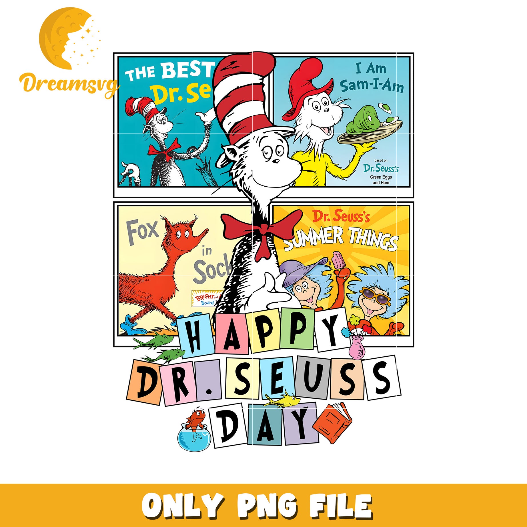 Happy Dr Seuss Day PNG Image