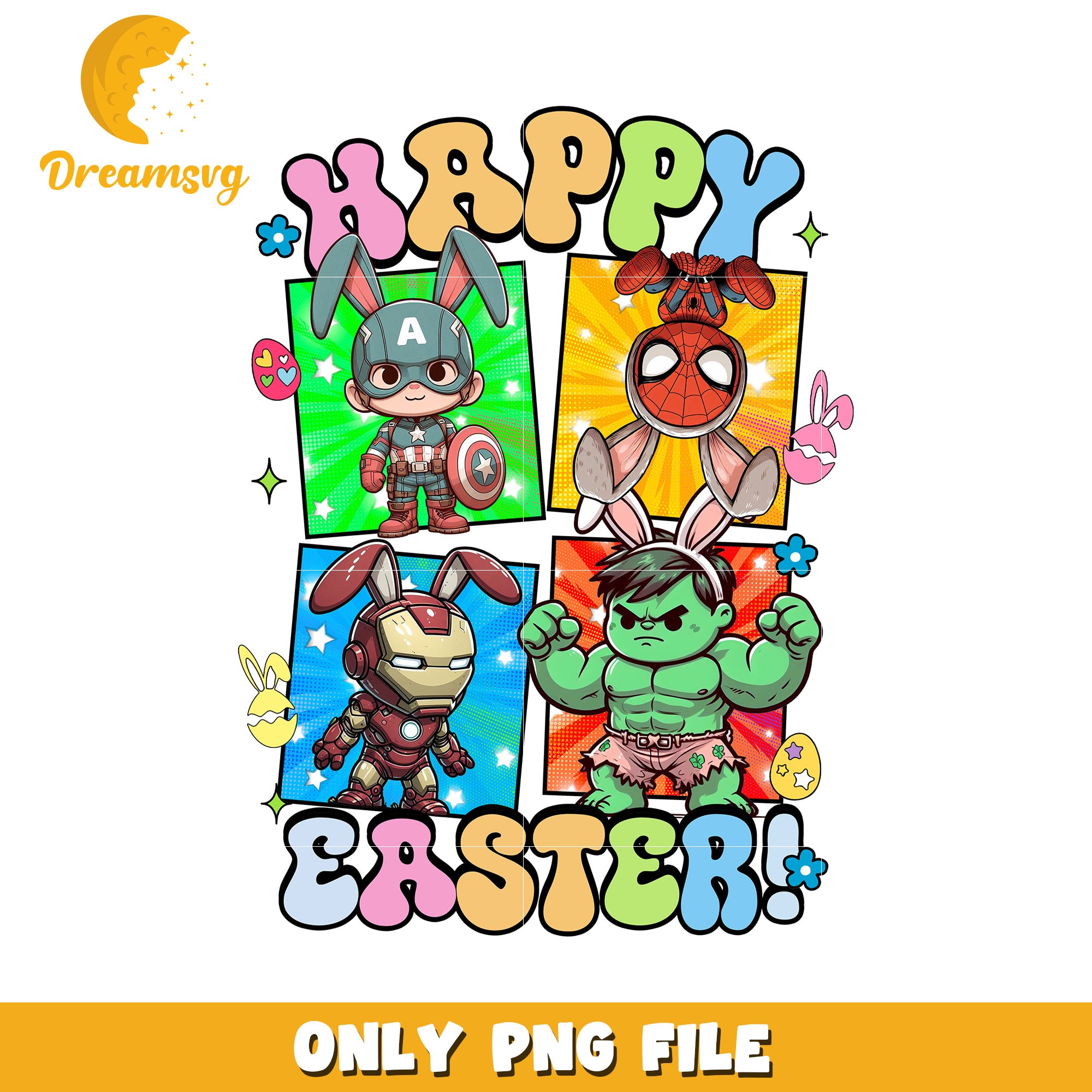 Happy Easter Avengers PNG