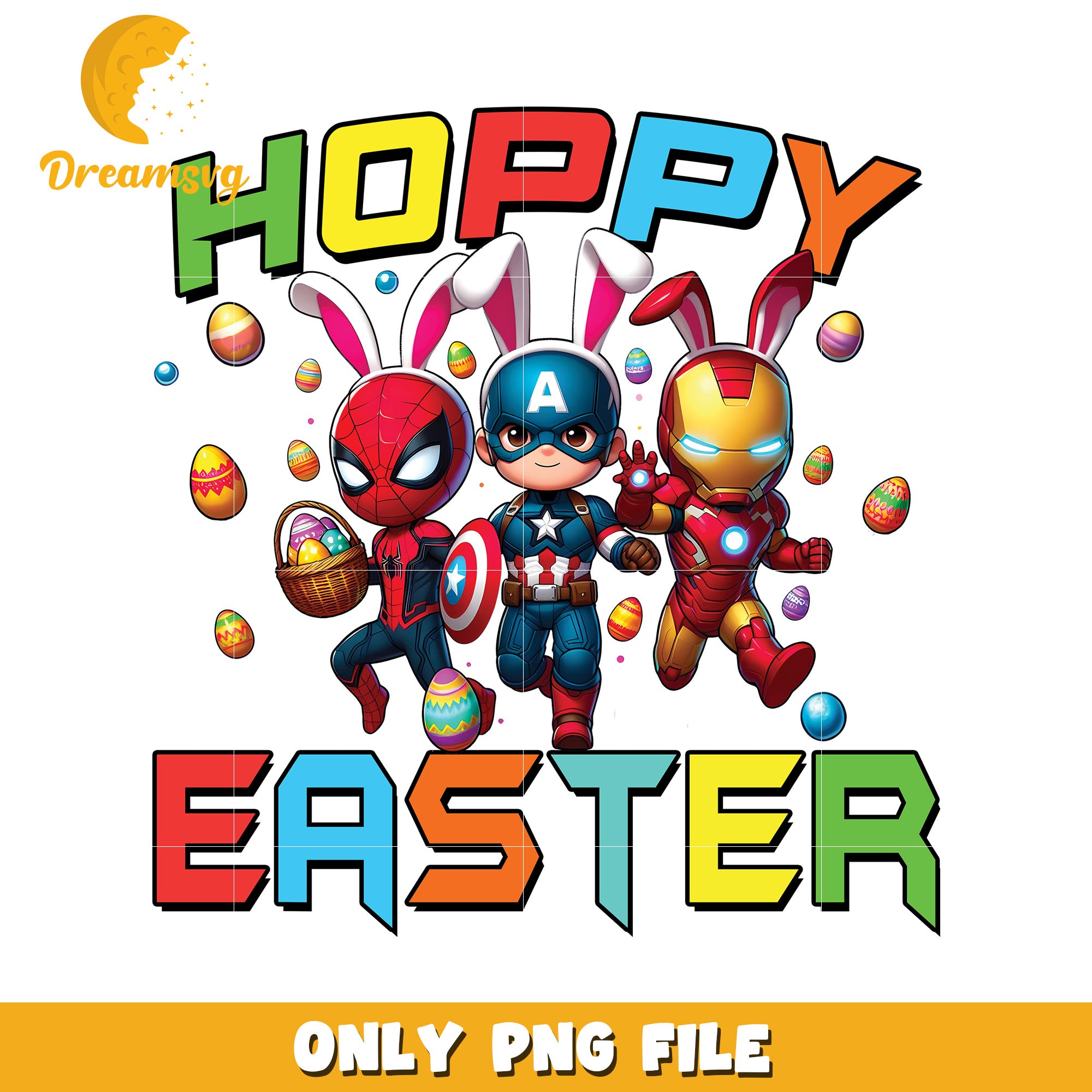 Happy Easter Avengers PNG Image
