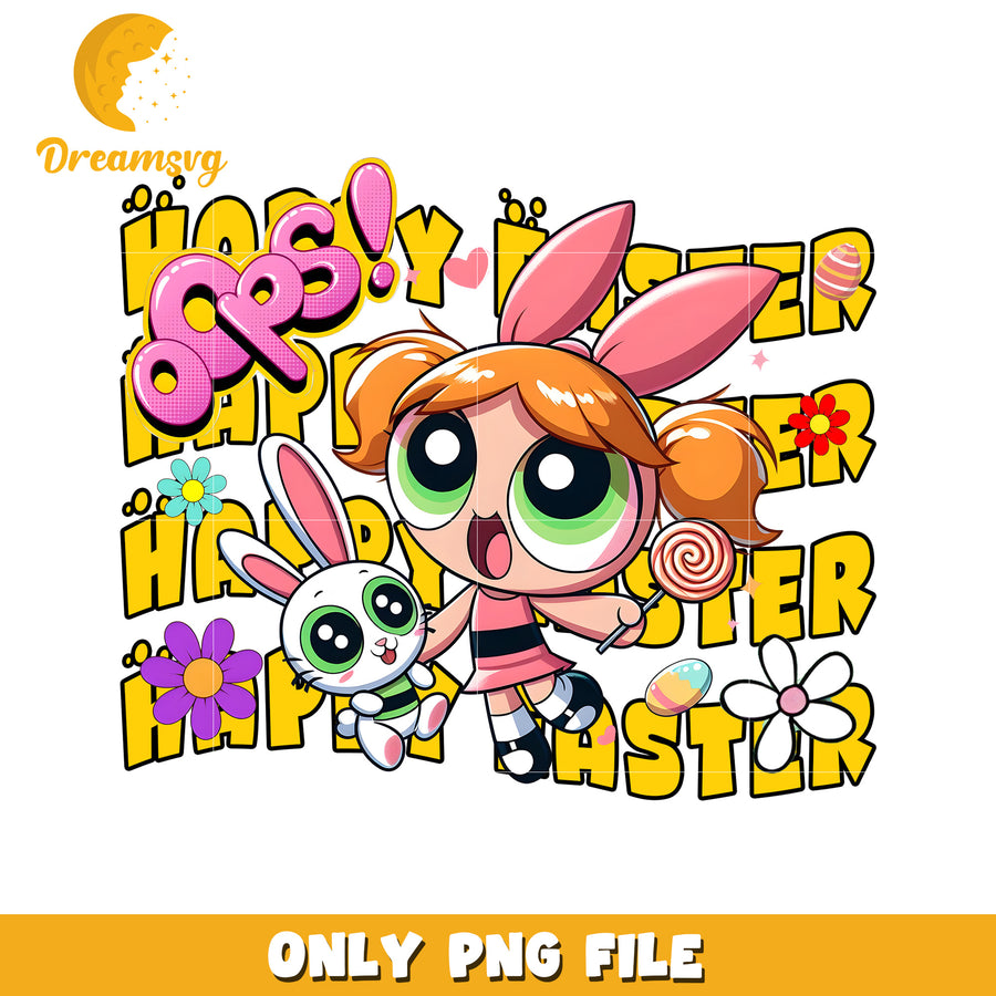 Happy Easter Blossom PNG Cartoon