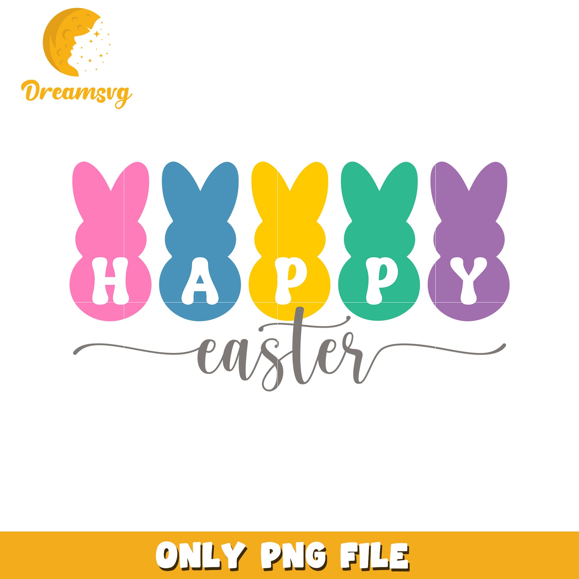 Happy Easter Bunny Decor PNG for Festive Celebrations