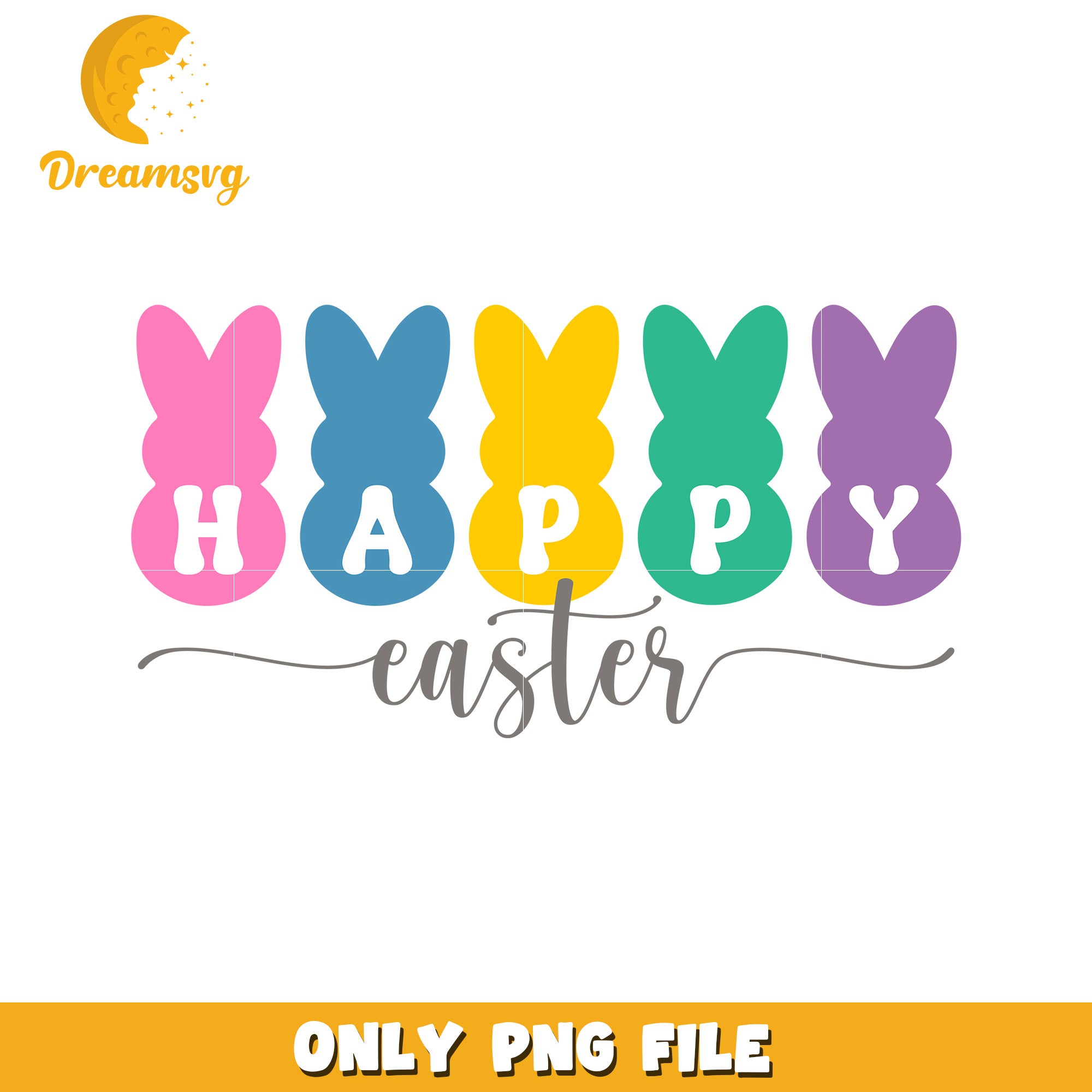 Happy Easter Bunny Decor PNG for Festive Celebrations