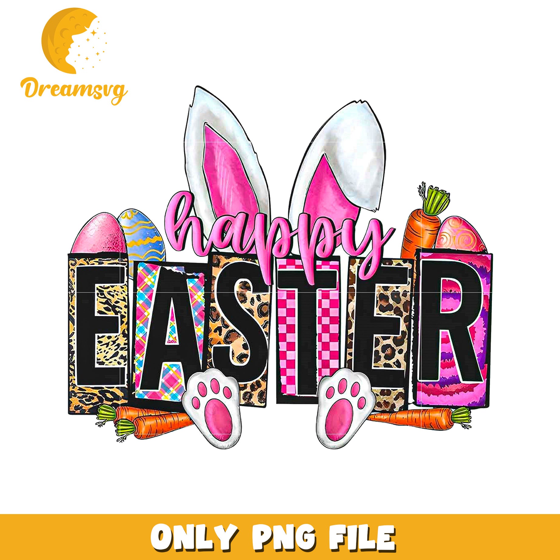 Happy Easter Bunny PNG Design