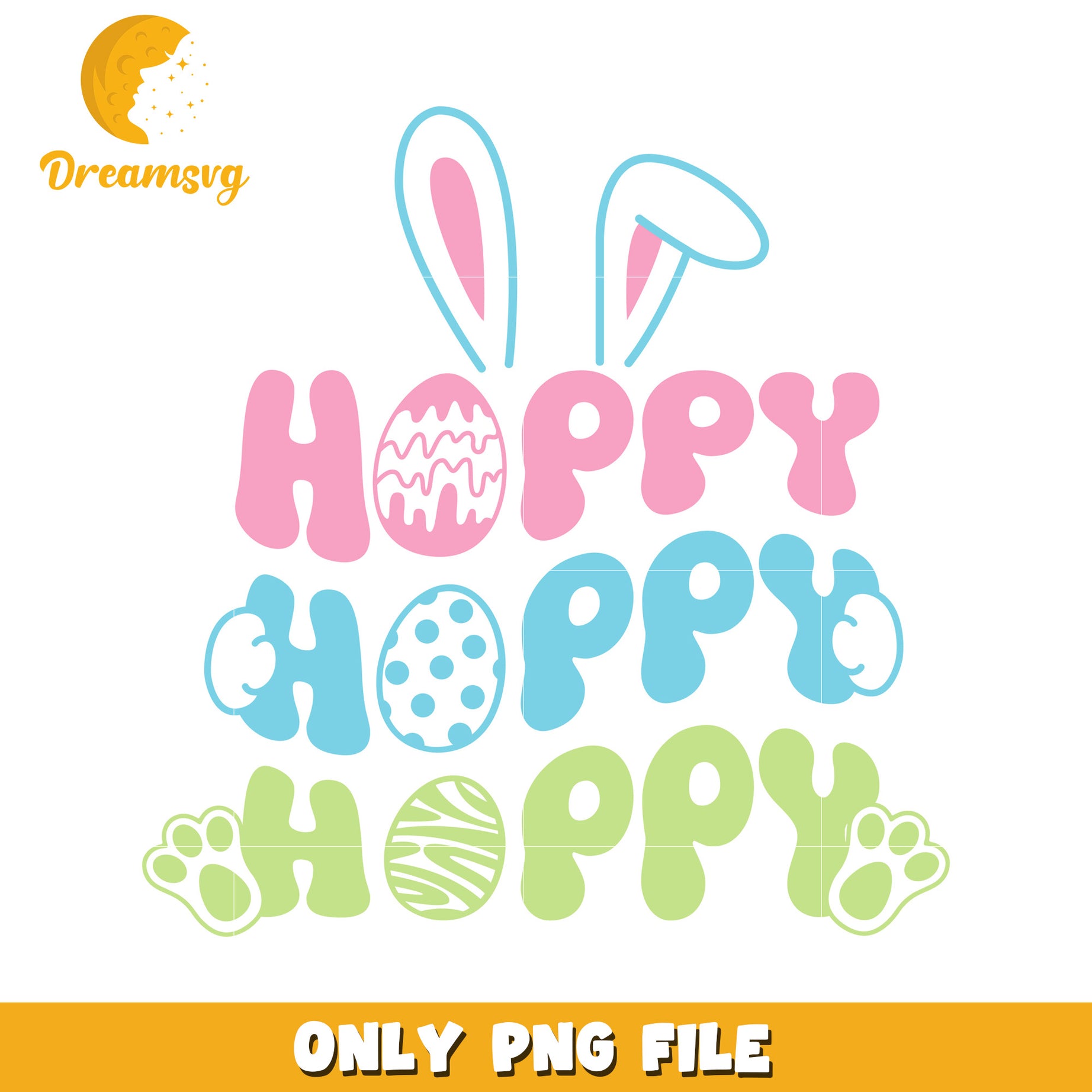 Happy Easter Bunny PNG Design for Spring Celebrations