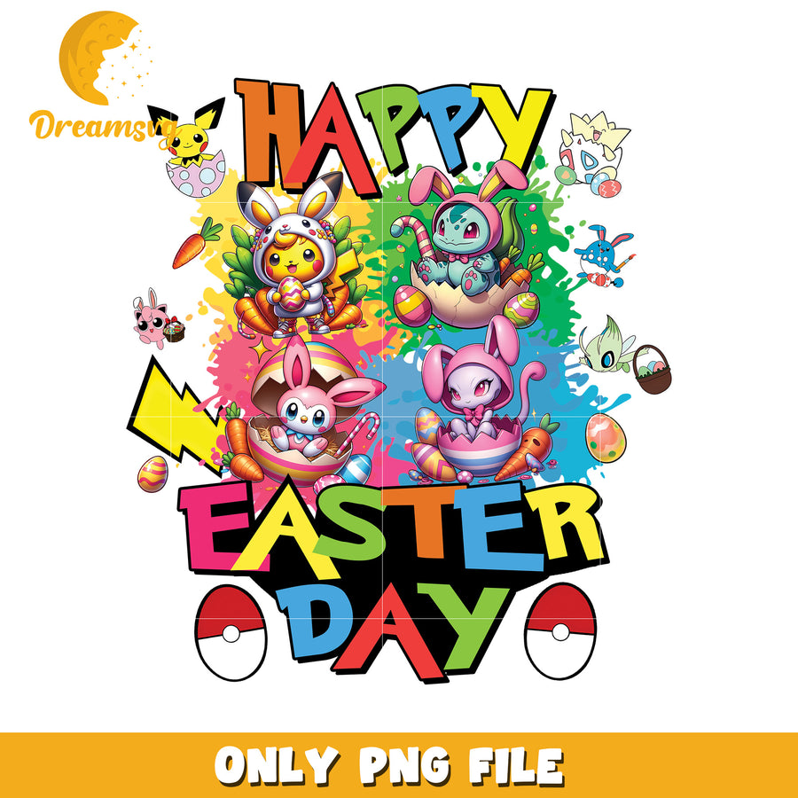 Happy Easter Day Pokemon PNG Image