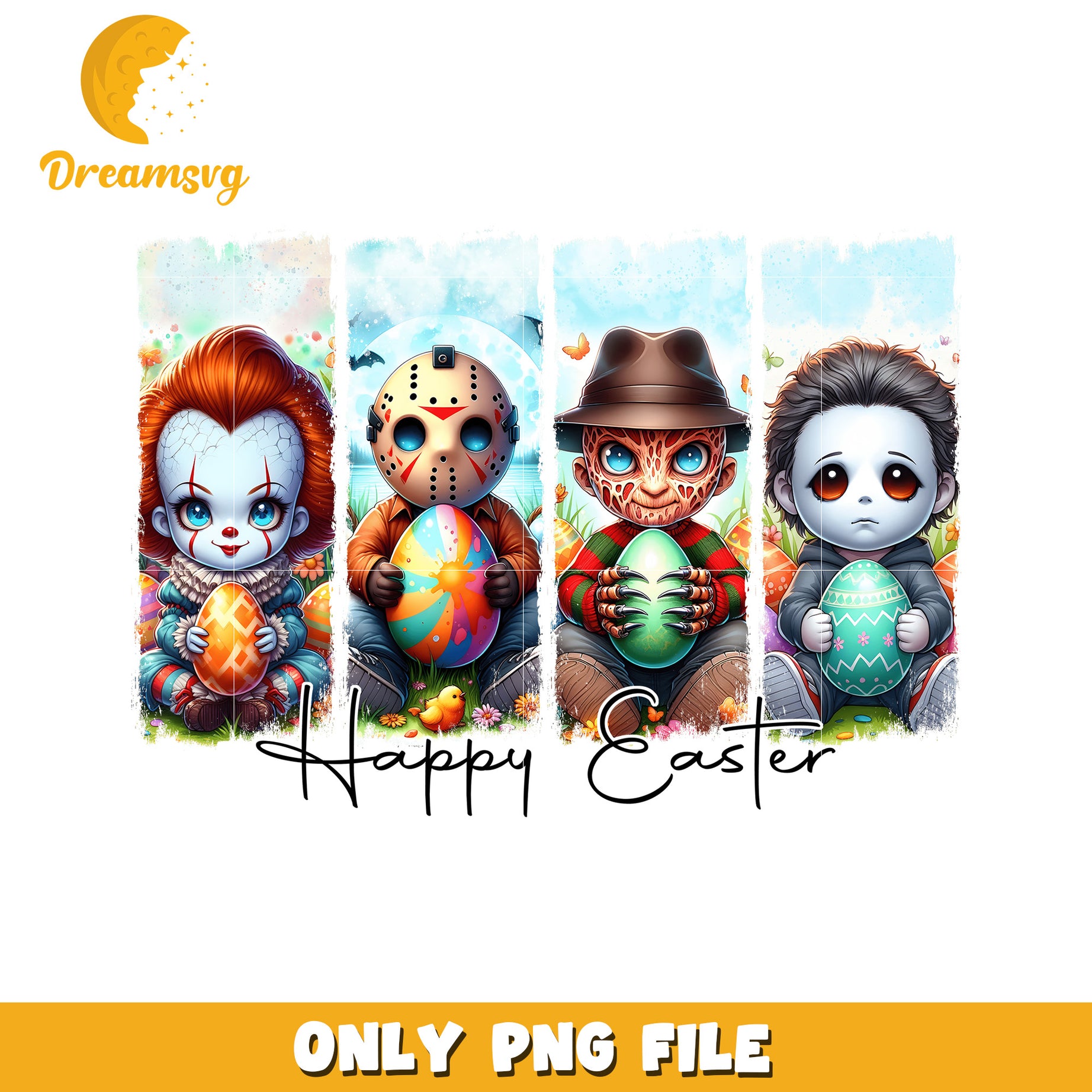 Happy Easter Horror Movie Characters PNG – DreamSVG Store