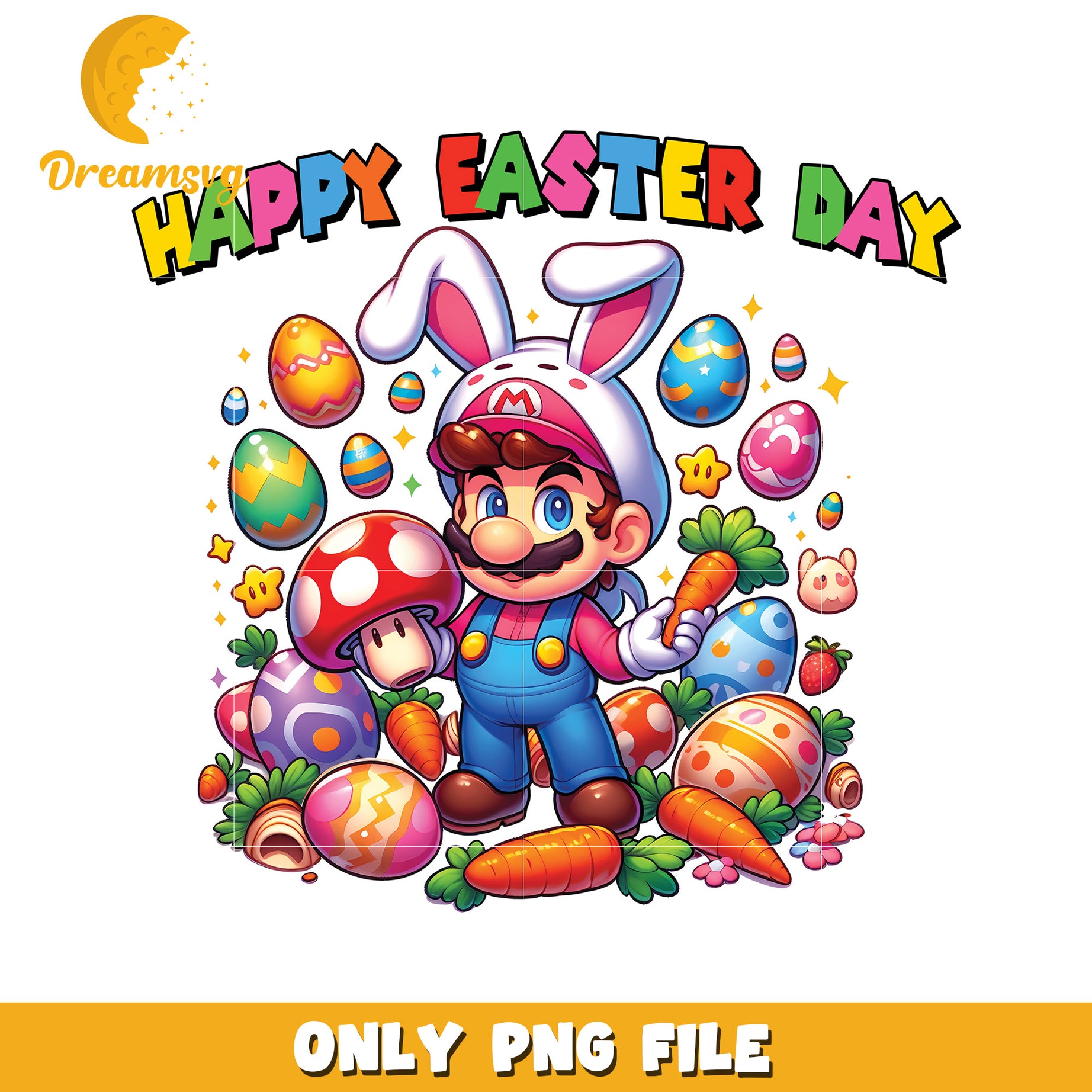 Happy Easter Mario PNG Image Download