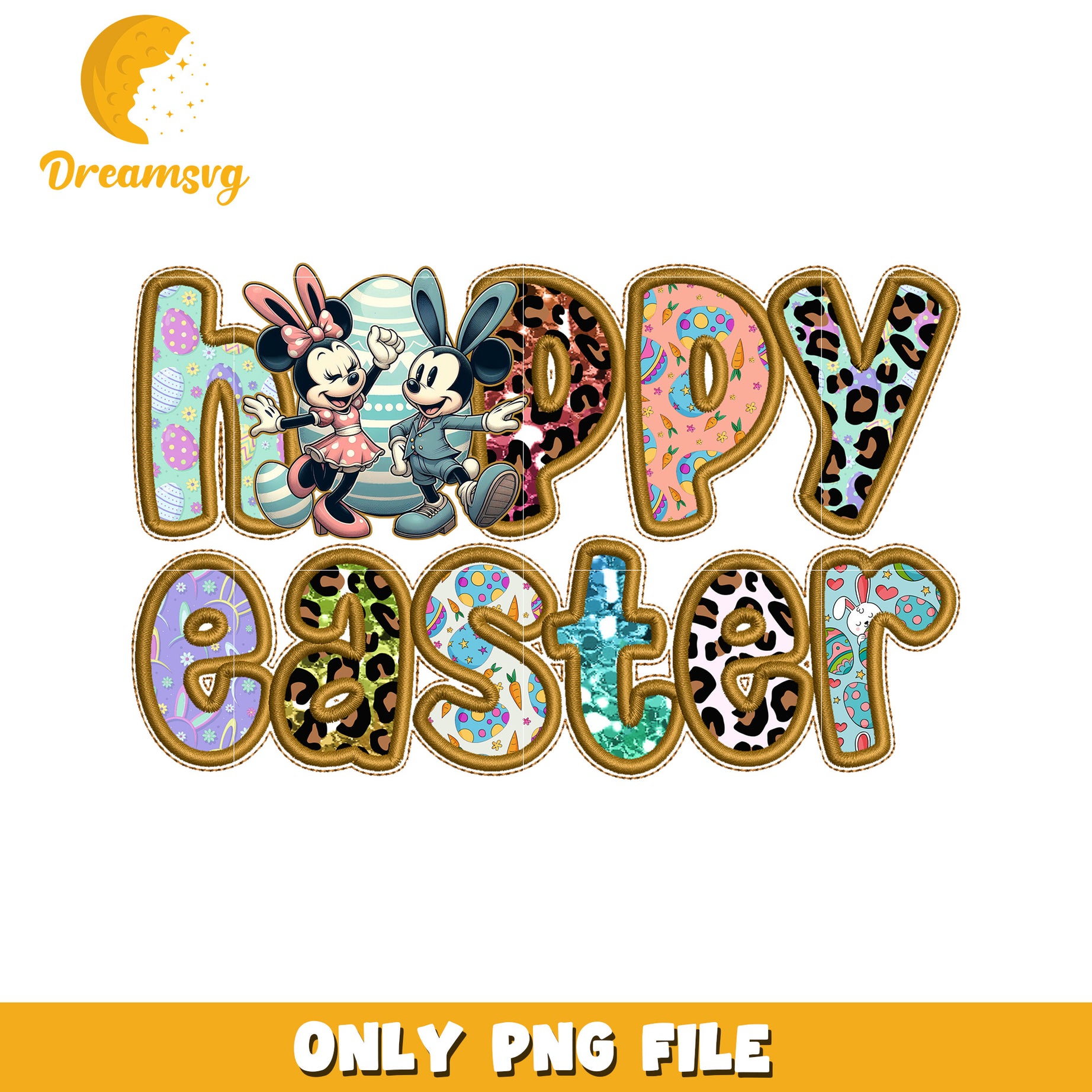 Happy Easter Mickey Minnie PNG