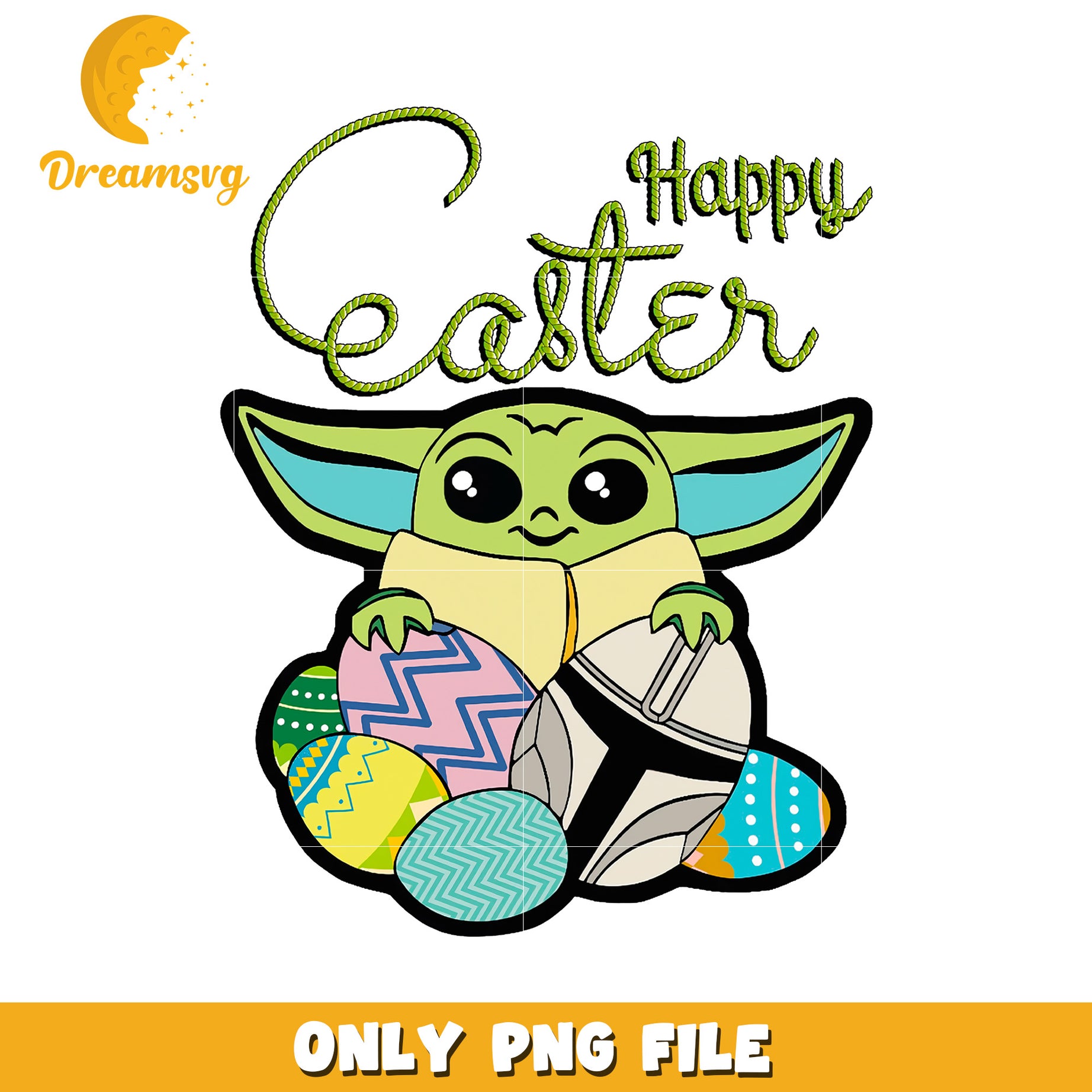 Happy Easter Yoda PNG File