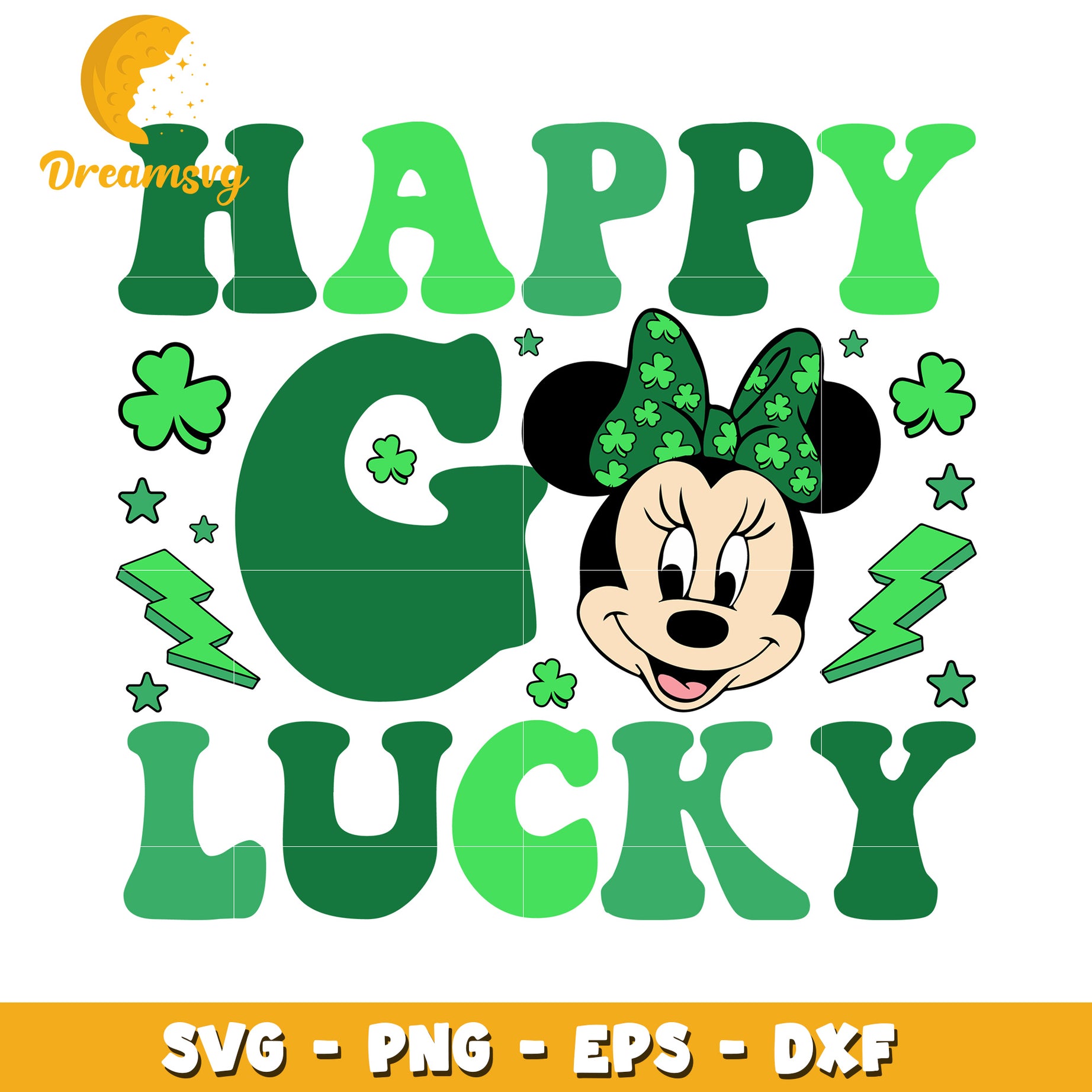 Happy Go Lucky Minnie SVG PNG EPS DXF