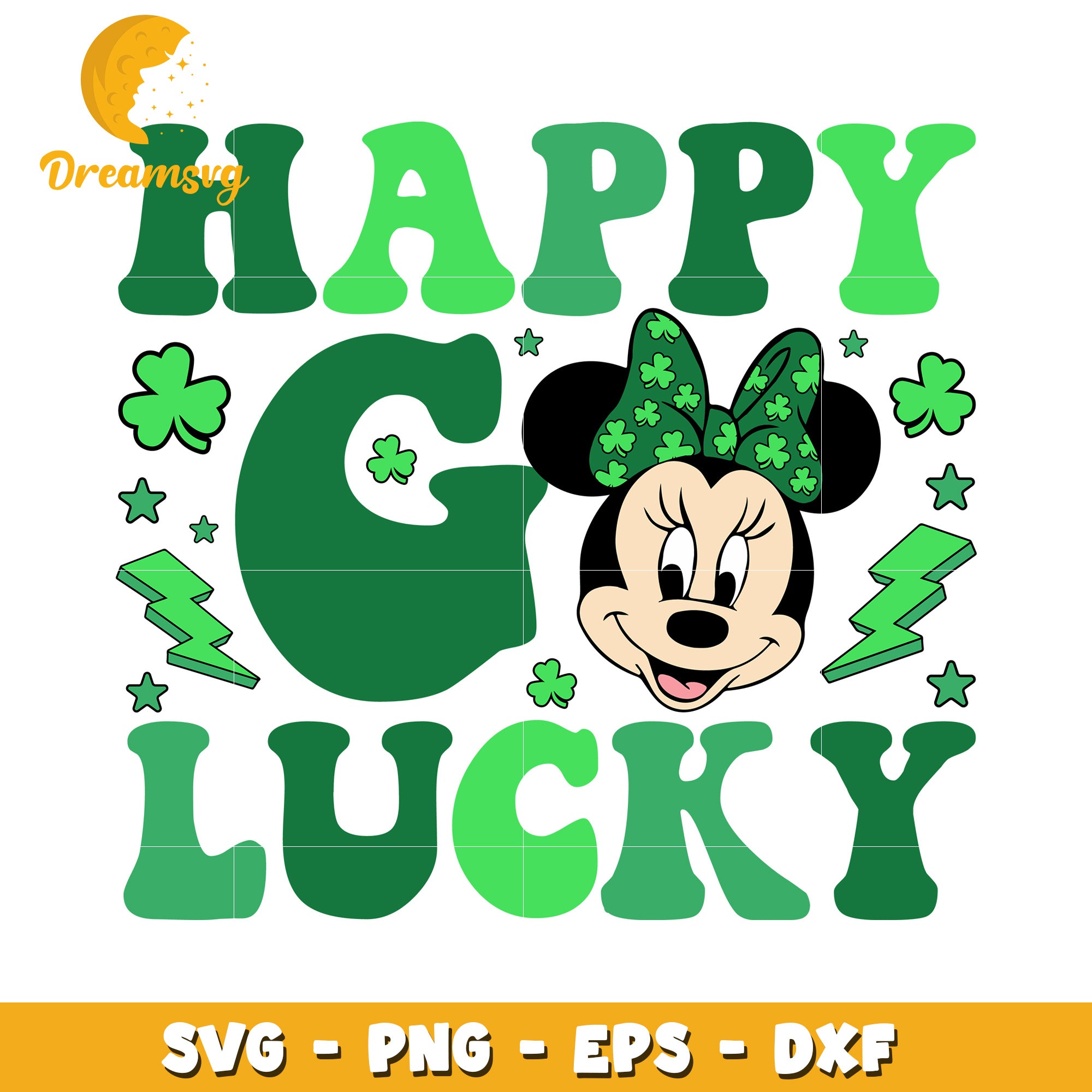 Happy Go Lucky Minnie SVG PNG EPS DXF