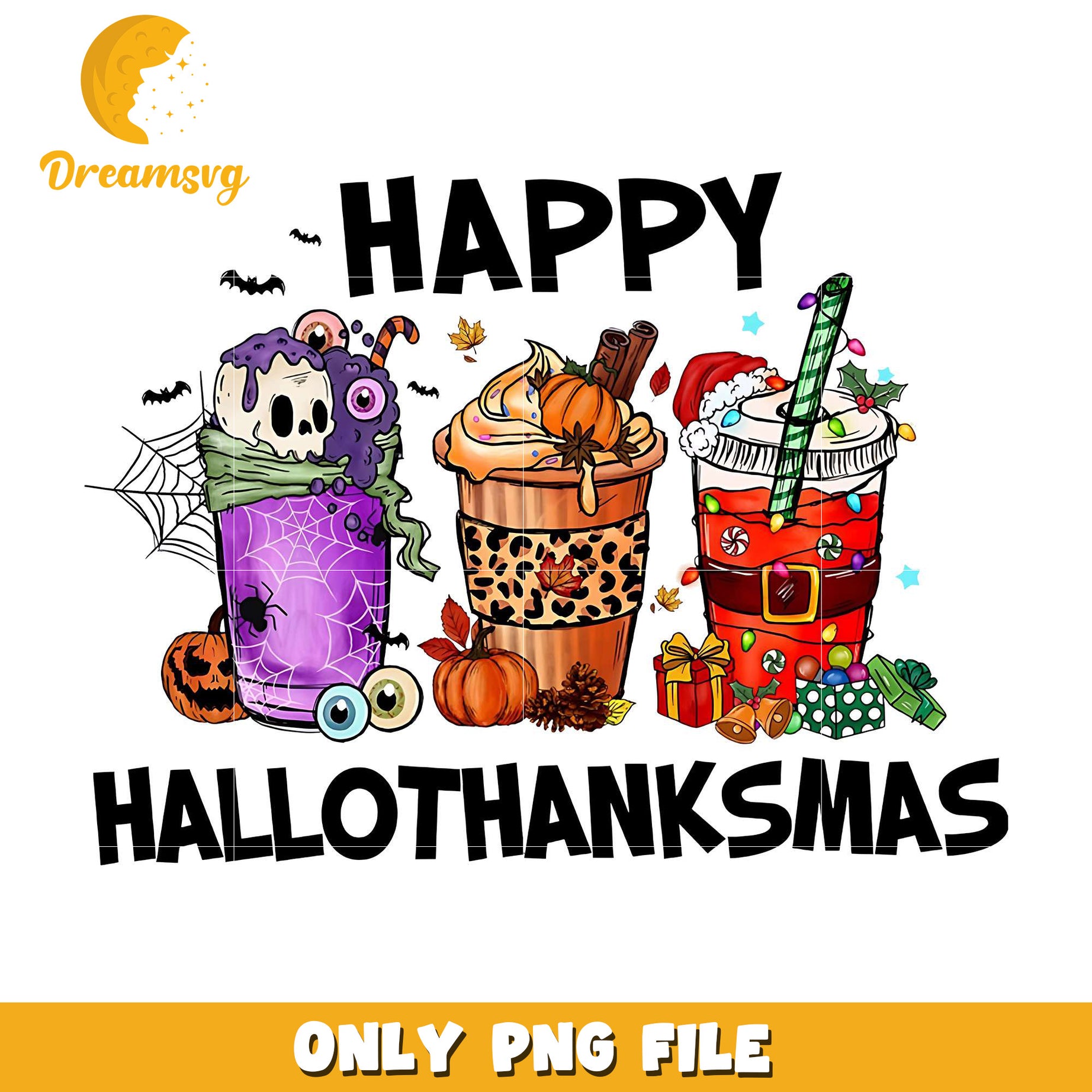 Happy Hallothanksmas png, costumes in halloween​​​​ png, spooky season png