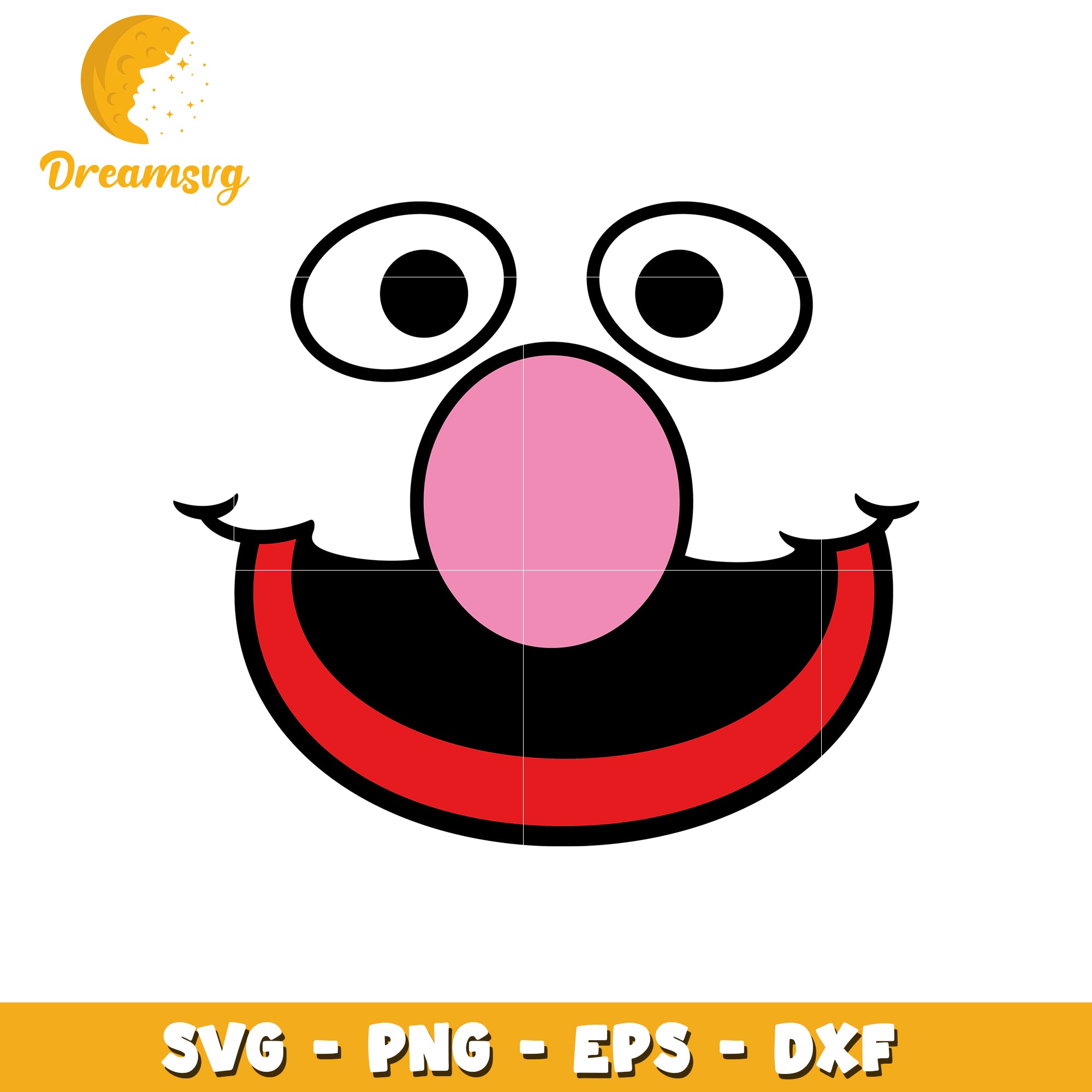 Happy Monster Face SVG PNG EPS DXF
