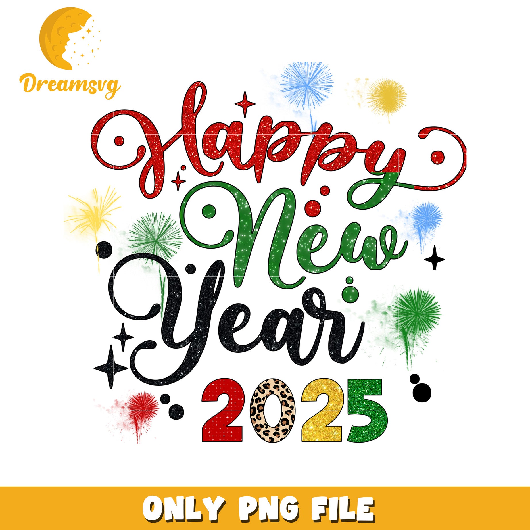 Happy New Year 2025 PNG