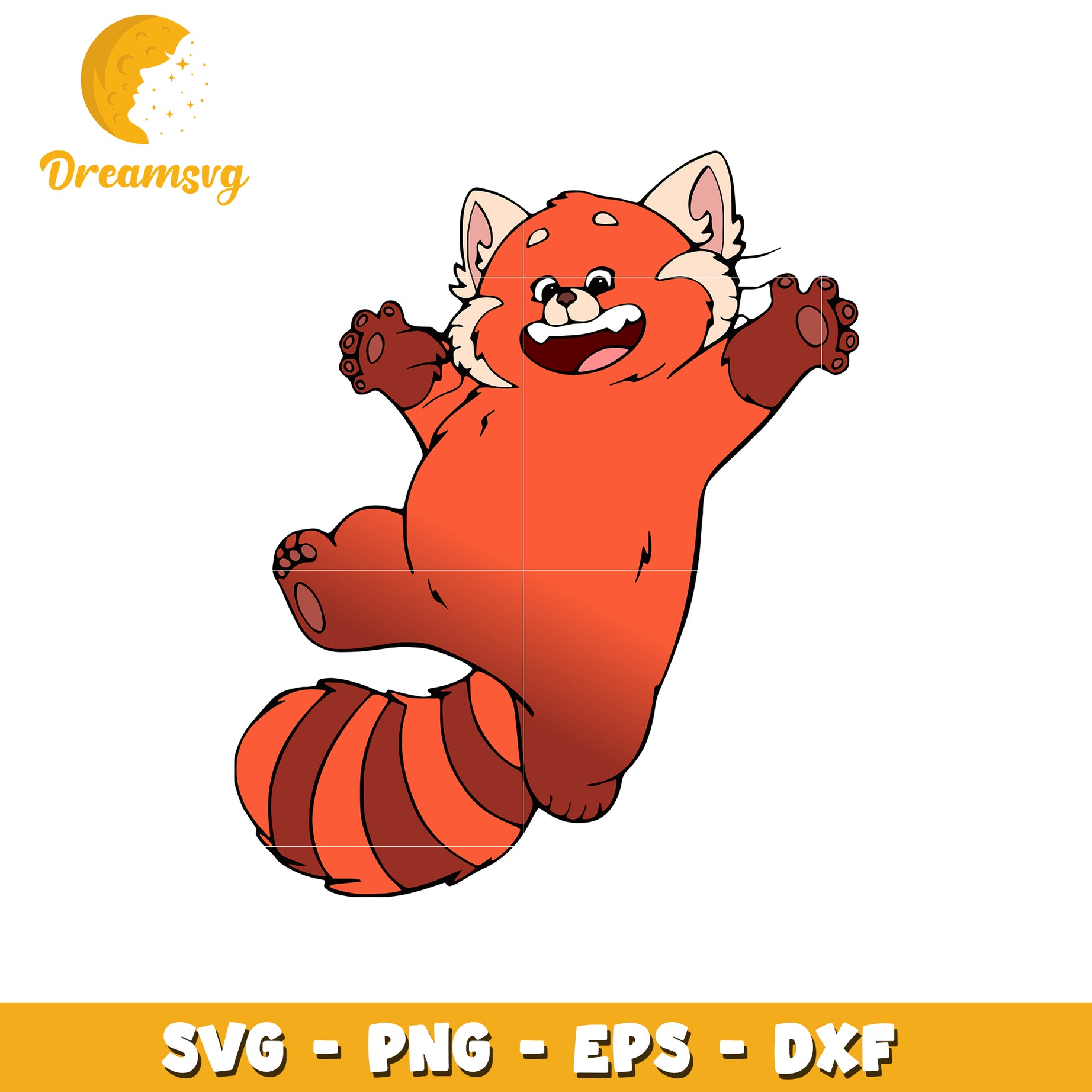 Happy Red Panda SVG PNG EPS DXF